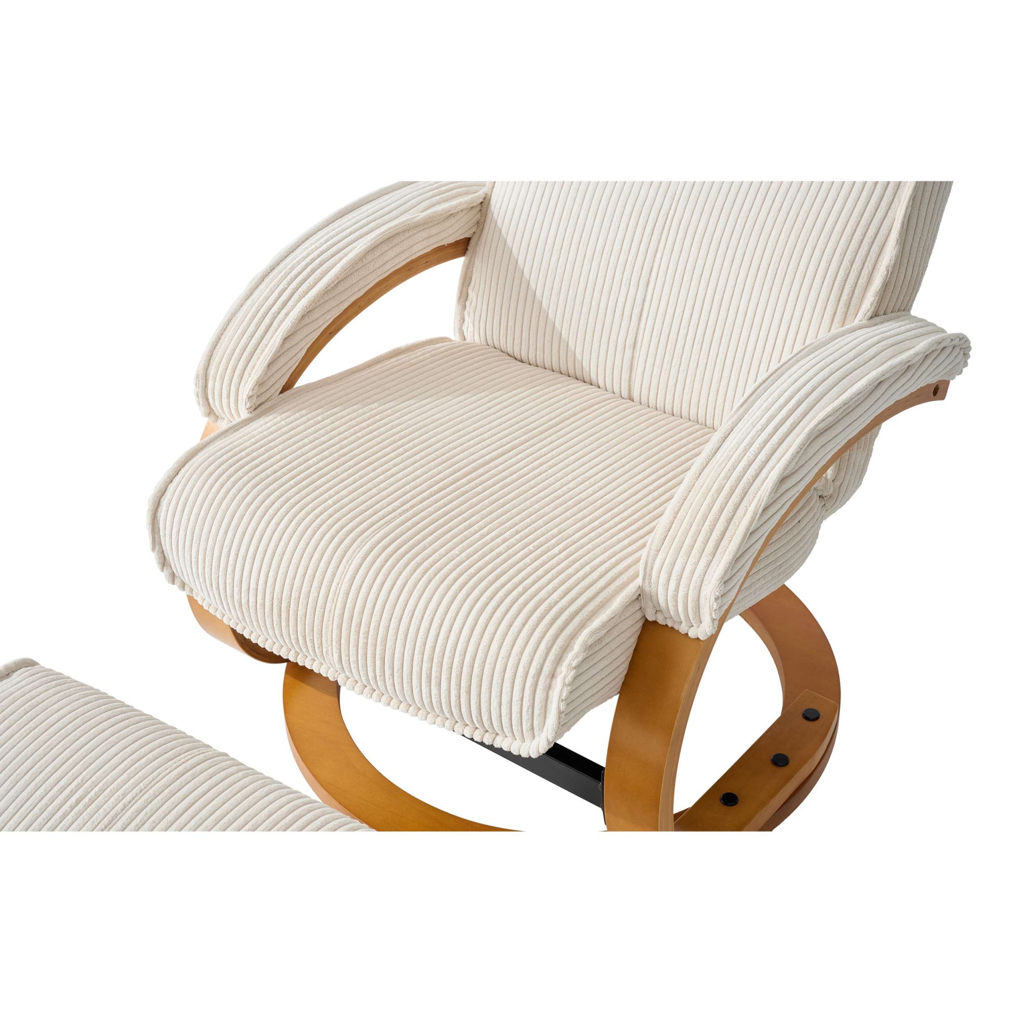 OTTO home Relaxsessel »mit Hocker PARIS neu: Cord - OTTO. Verlässliche Qualität.« Set, bestehend aus Sessel und Hocker, 2 Stk. tlg. manuelle Relaxfunktion mit Drehfunktion, neu: Cord-Bezug