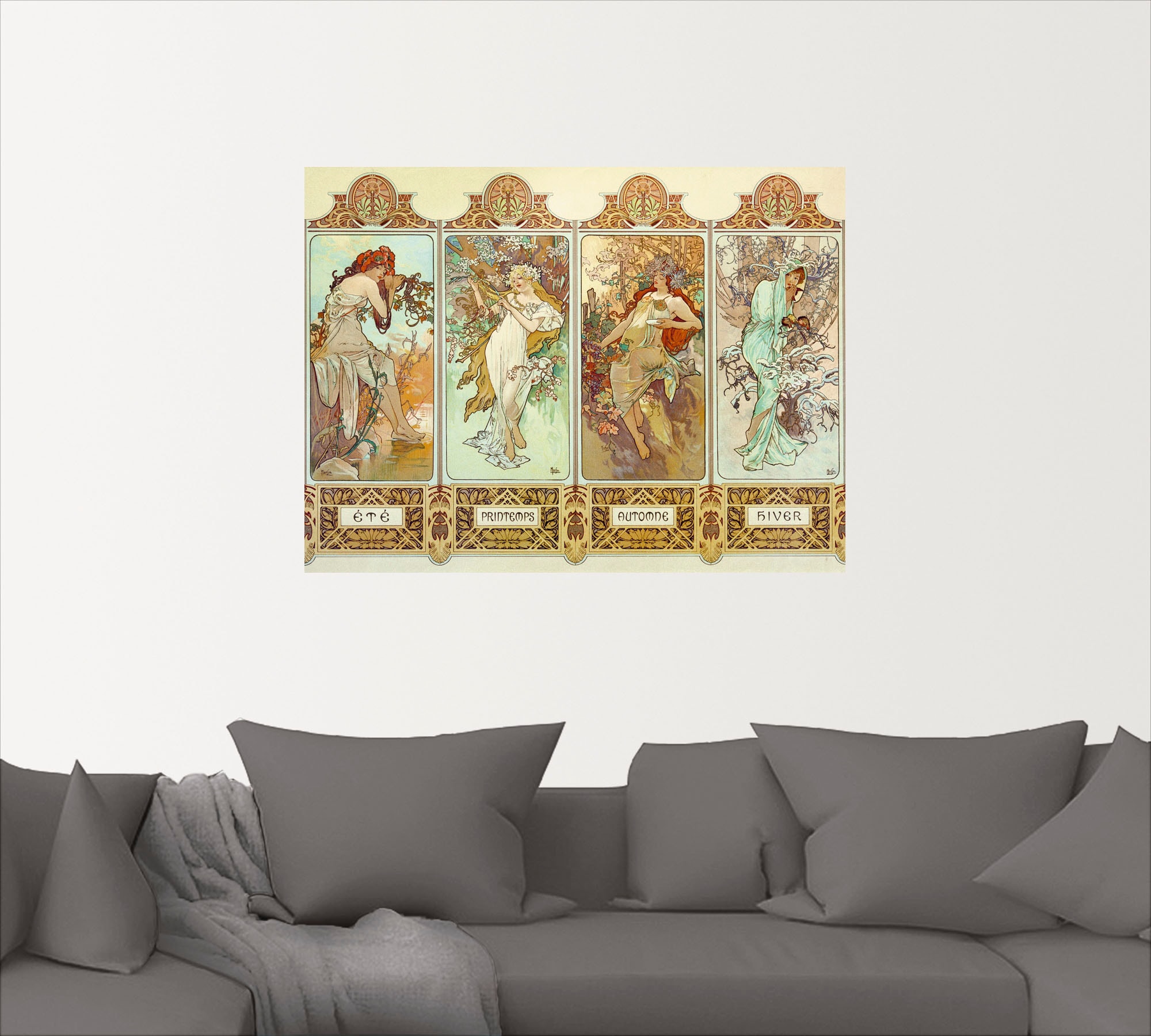 Artland Wandbild »Die vier Jahreszeiten, 1896«, Gruppen & Familien, (1 St.), als Leinwandbild, Wandaufkleber in verschied. Größen