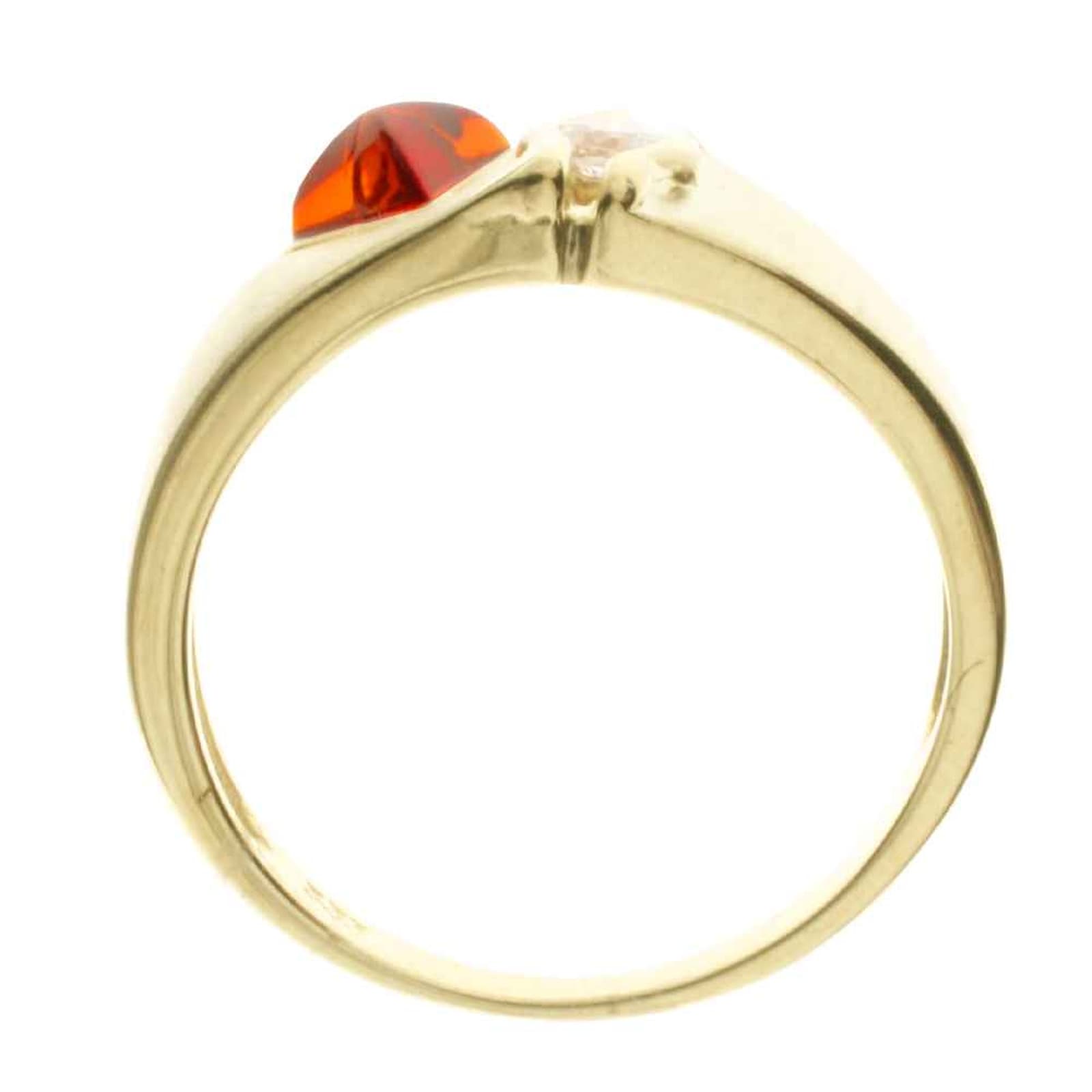 OSTSEE-SCHMUCK Fingerring »- Benita - Gold 333/000 - Bernstein/Zirk.«