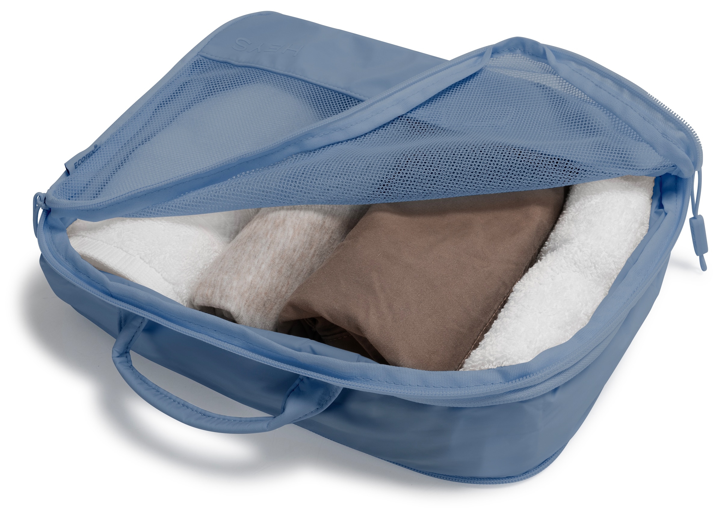 Heys Kofferorganizer »Ecotex Compression Packing Cube«, (Set, 4 tlg.), komprimierbare Packwürfel, Packtaschen, Organizer für Koffer