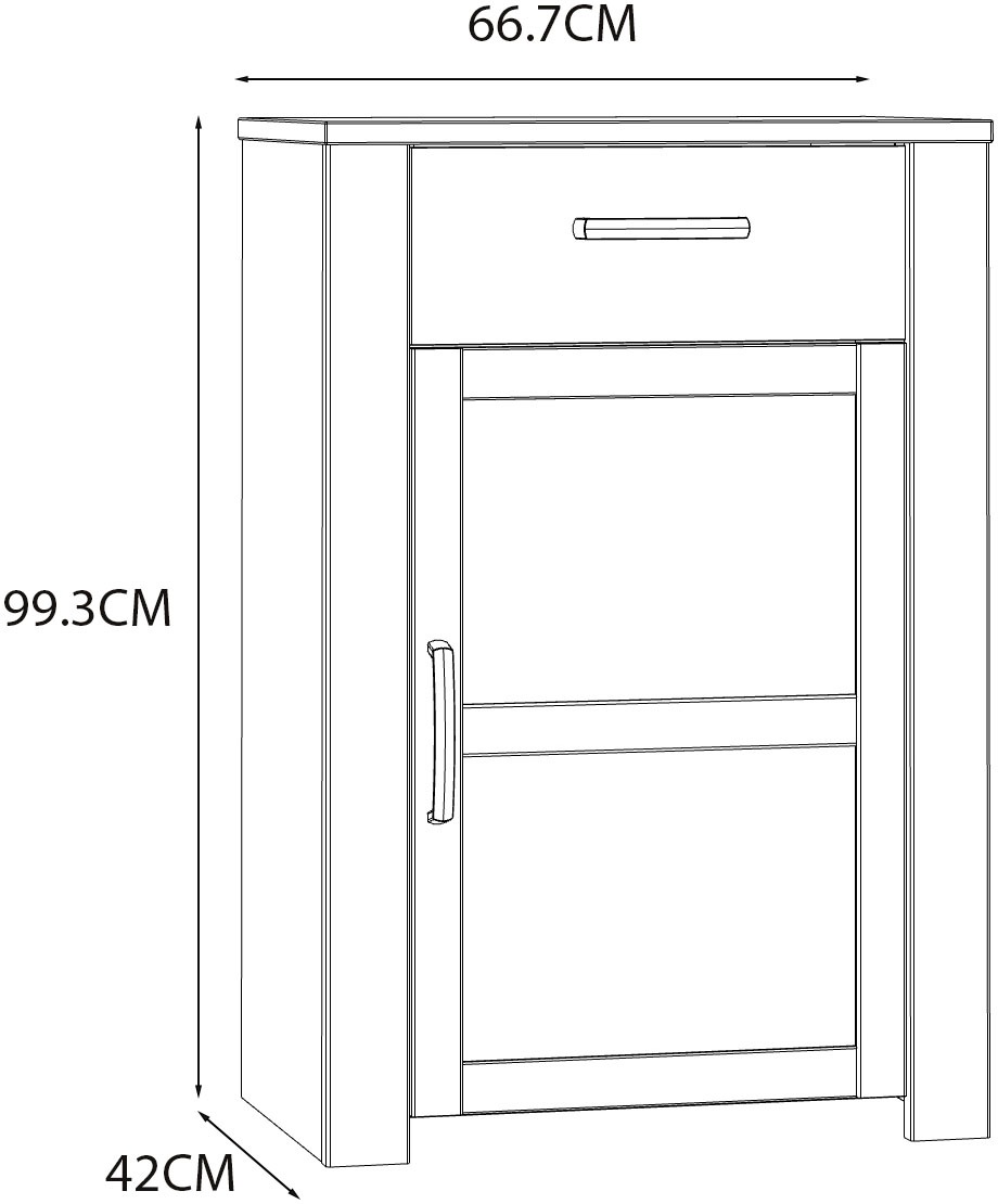 FORTE Schuhkommode »Bohol Schuhschrank, Soft Close, 6 Paar Schuhe« B/H/T 66,7/99,3/42 cm,