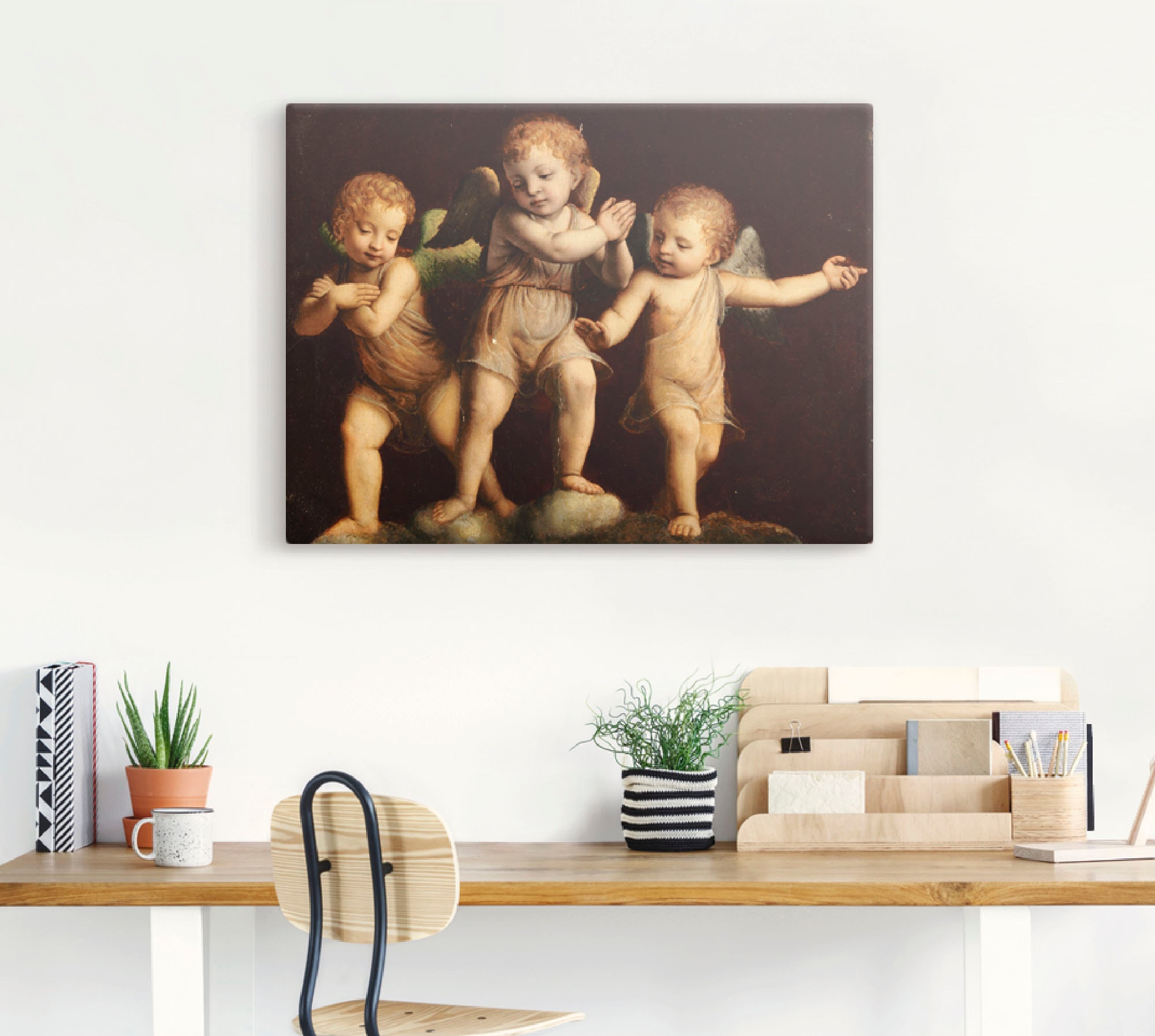 Artland Wandbild »Drei Putten.«, Religion, (1 St.), als Leinwandbild, Wandaufkleber oder Poster in versch. Größen