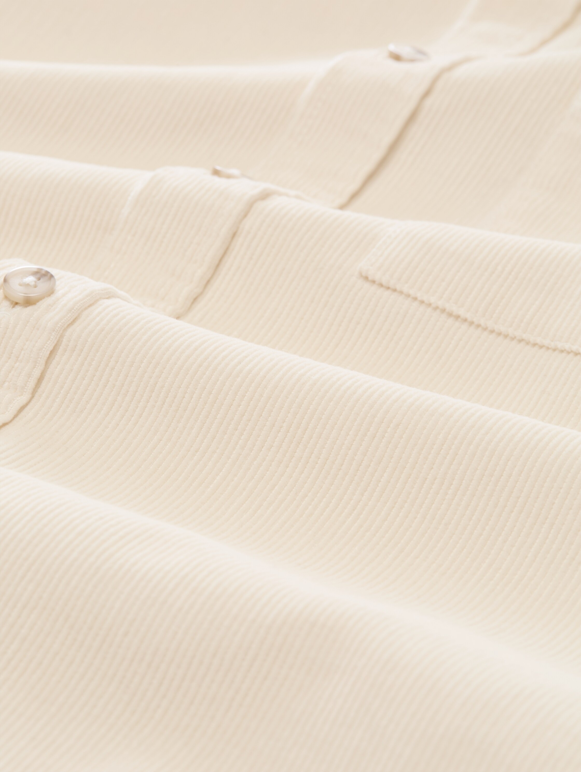 TOM TAILOR Langarmhemd aus weichem Cord / Knopfleiste