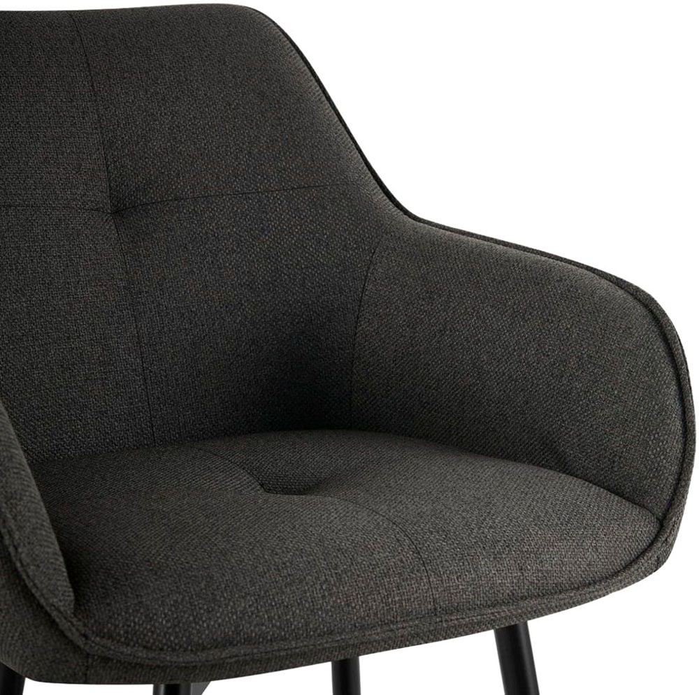OTTO home Esszimmerstuhl »Azura, 2er-Set« (Set) 2 Stk.Moderner Armlehnstuhl mit 360 Grad drehbarer Sitzschale in Webstoff