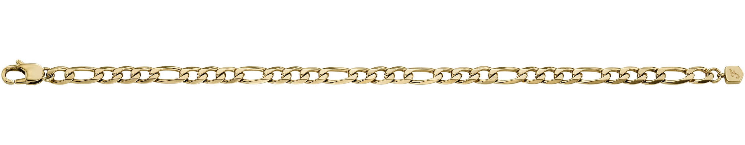 Fossil Armband »Schmuck Geschenk Edelstahl Armkette All Stacked Up Figaro, JF04778710«
