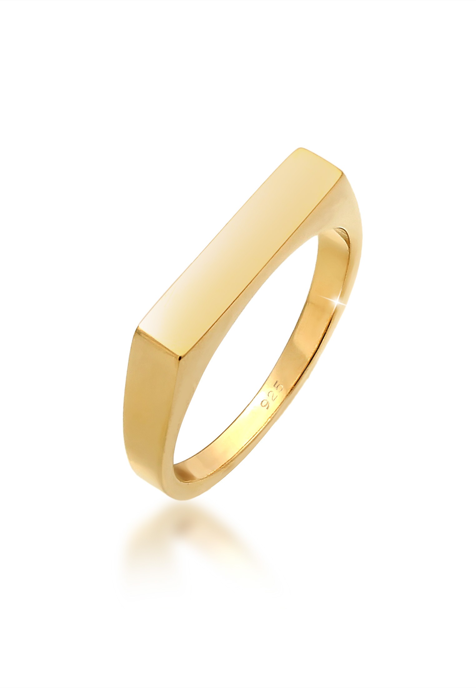 Elli Siegelring »Ring Siegelring Rechteck Pinky Ring 925 Silber«