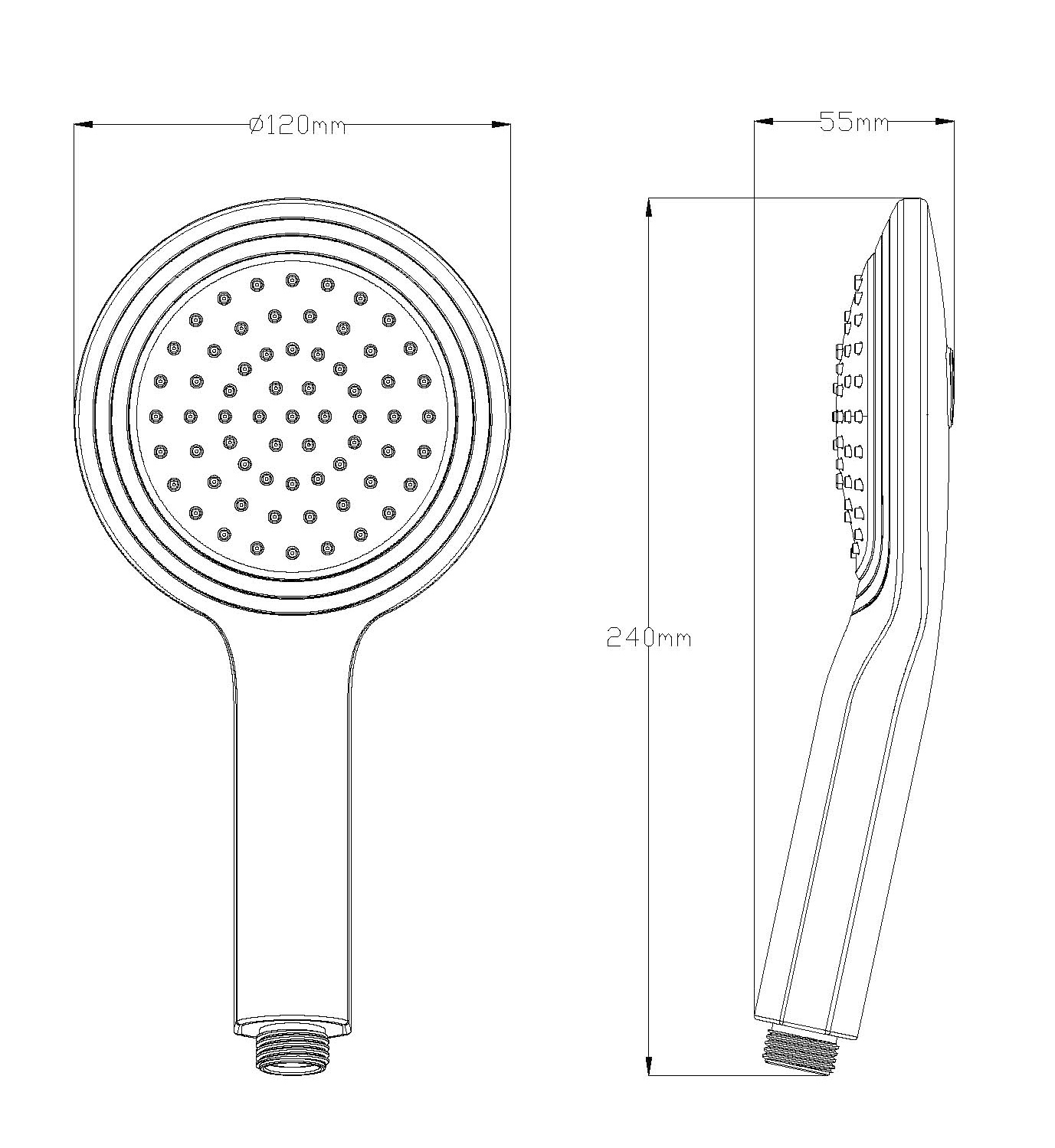 Eisl Handbrause »DIGI«, mit LED-Farbwechel und Temperaturanzeige, Chrom/Weiß