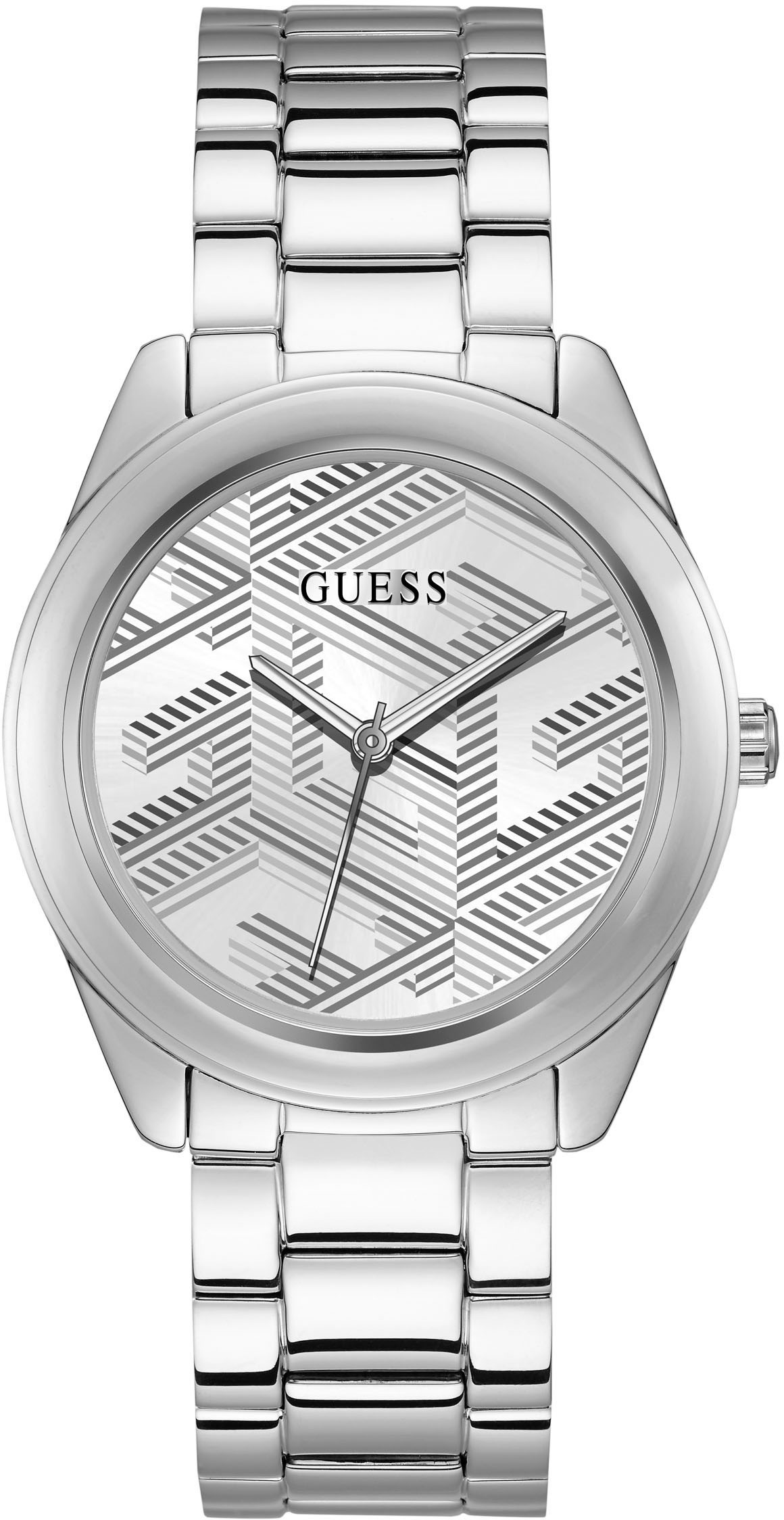 Guess Quarzuhr »CUBED«, Armbanduhr, Damenuhr