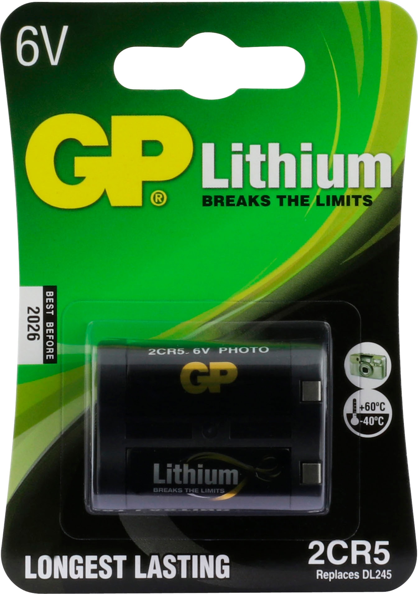 GP Batteries Batterie »1 Stück 2CR5«, 2CR5, 6 V, (1 St.)