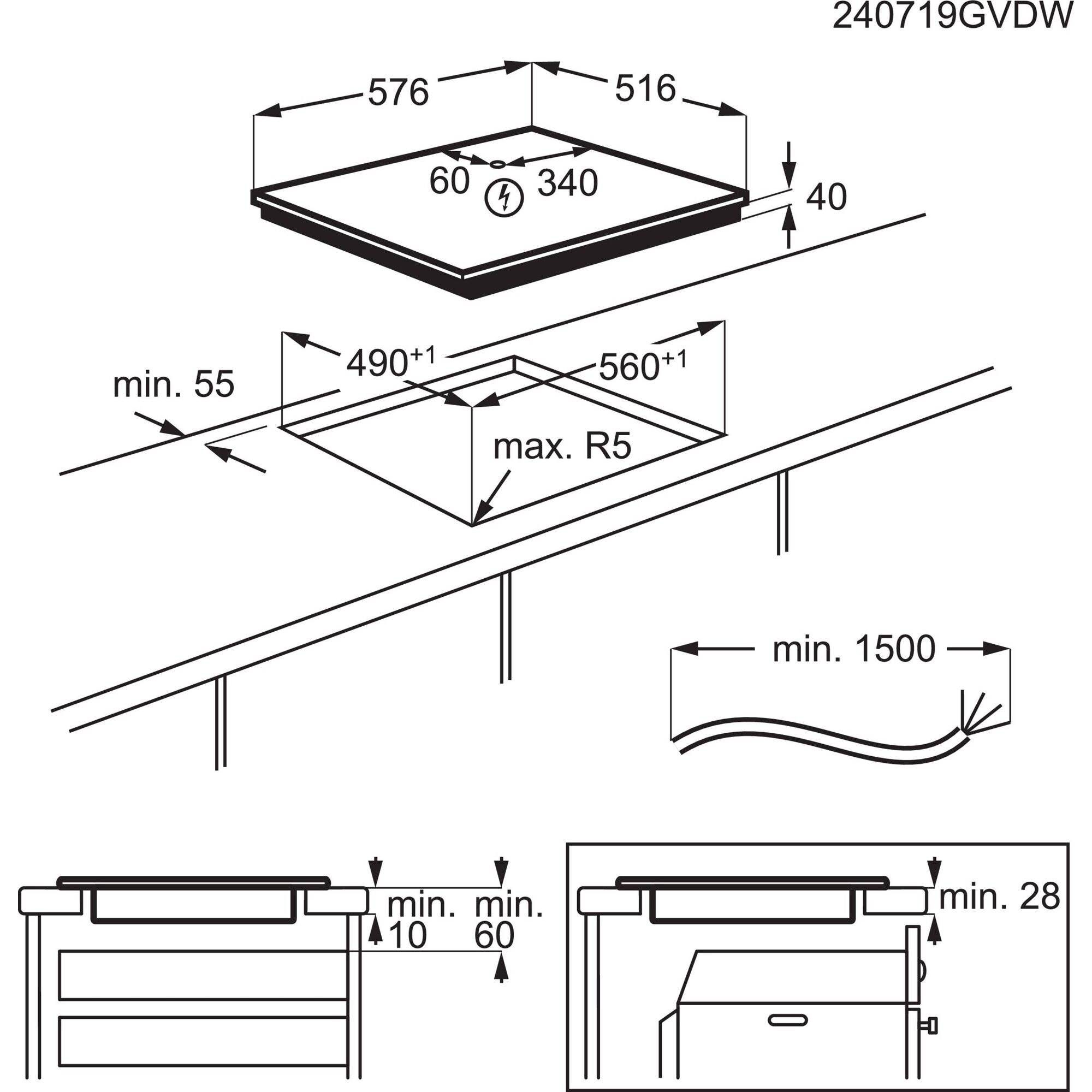 AEG Backofen-Set »OU5AB20ZSM« Aqua Clean Grillfunktion und gleichmäßige Garergebnisse auf 3 Ebenen, TouchTimer