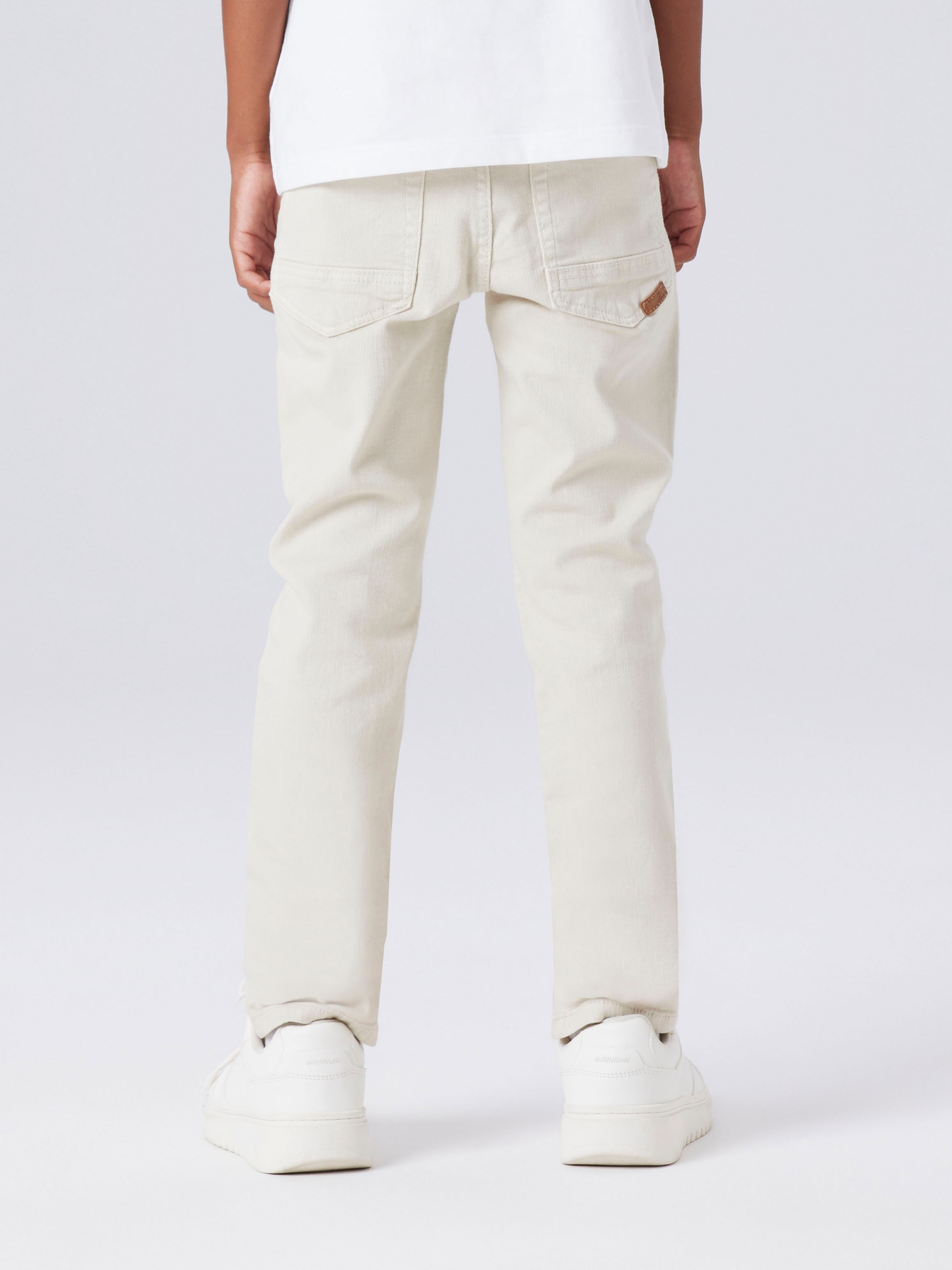 Name It Röhrenhose »NKMTHEO für Jungen mit verstellbarem Bund und schmaler Silhouette«  slim fit, Twill, Reißverschluss, uni