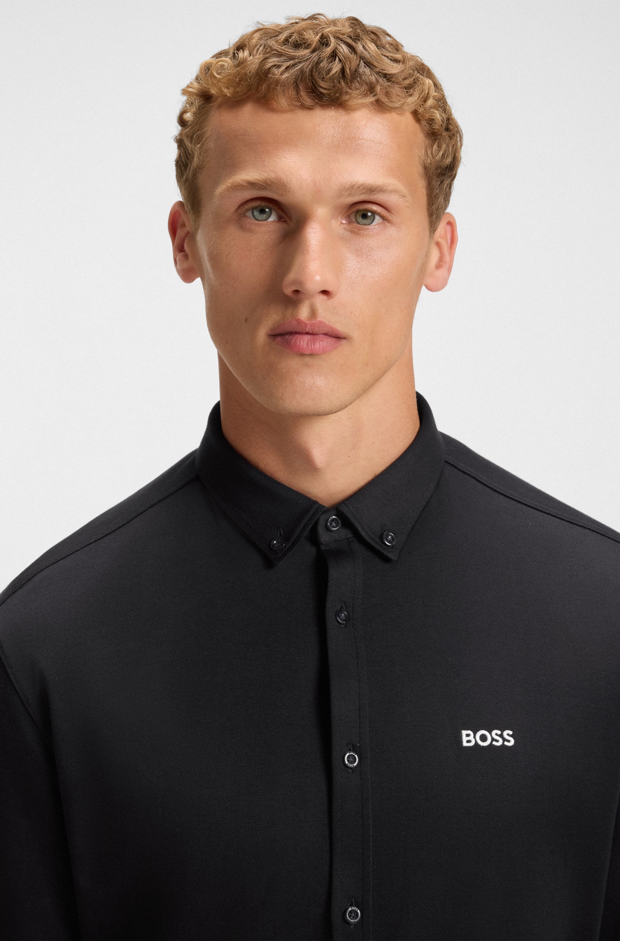 BOSS GREEN Langarmhemd »B Motion L«, softe Baumwolle, Vier-Wege-Stretch, knitterfrei