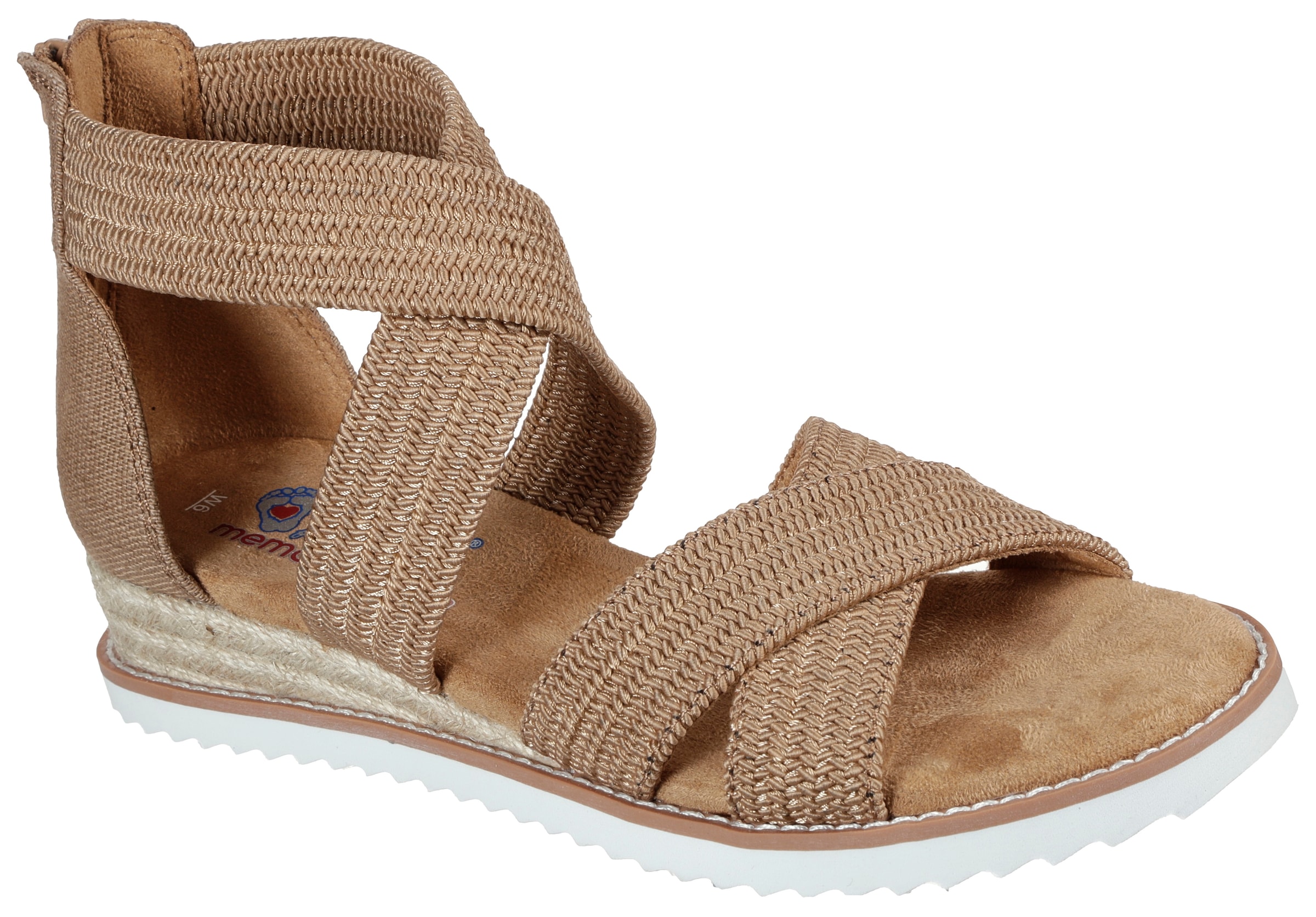 Sandale »DESERT KISS-«, Sommerschuh, Sandalette, Keilabsatz, mit Fersenreißverschluss