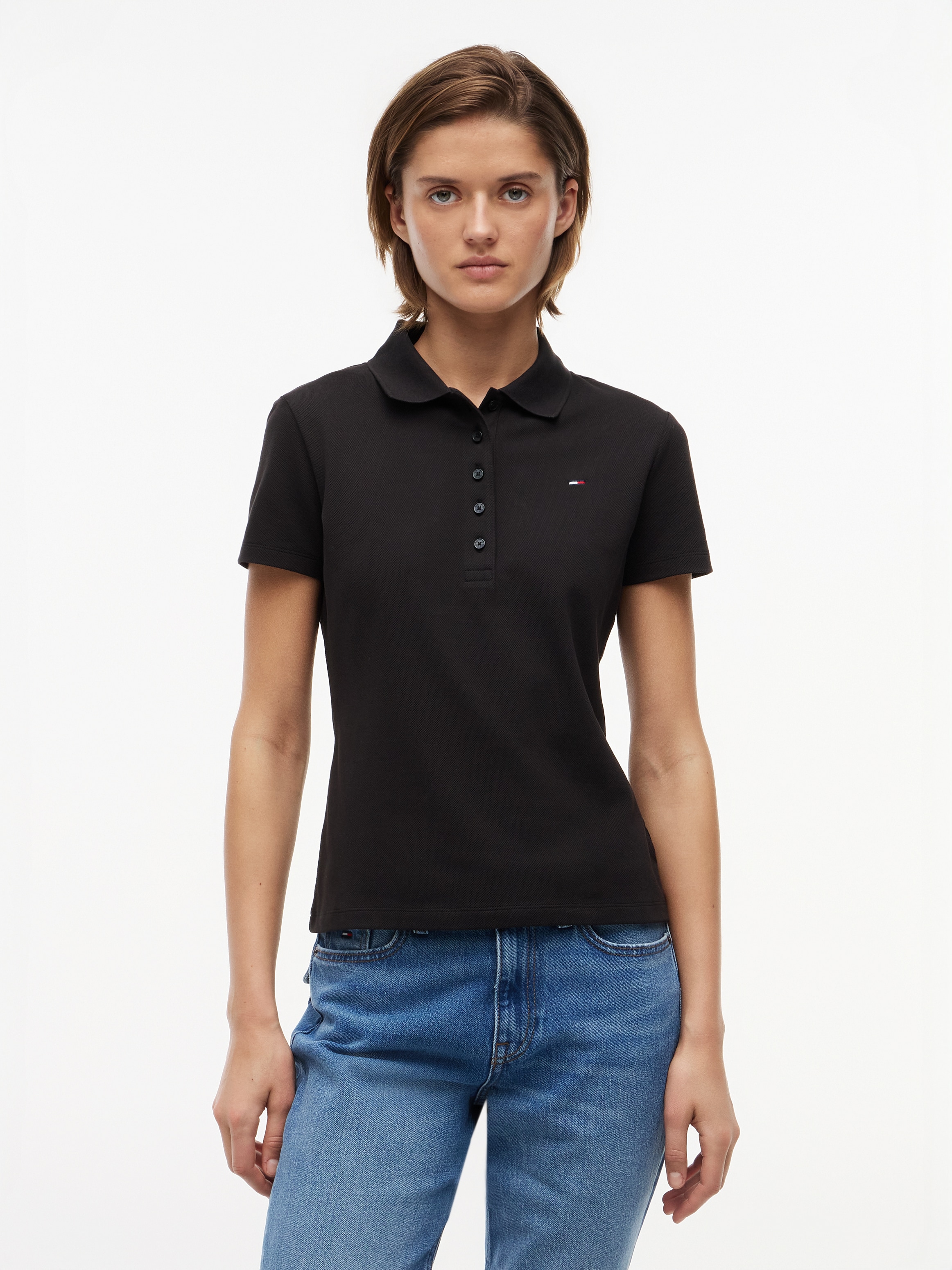 Tommy Jeans Poloshirt »TJW SLIM ESSENTIAL SS POLO« Baumwollmischung, slim fit
