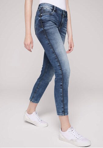 SOCCX 7/8-Jeans, mit kontrastfarbener Ziernaht an den Beinen kaufen