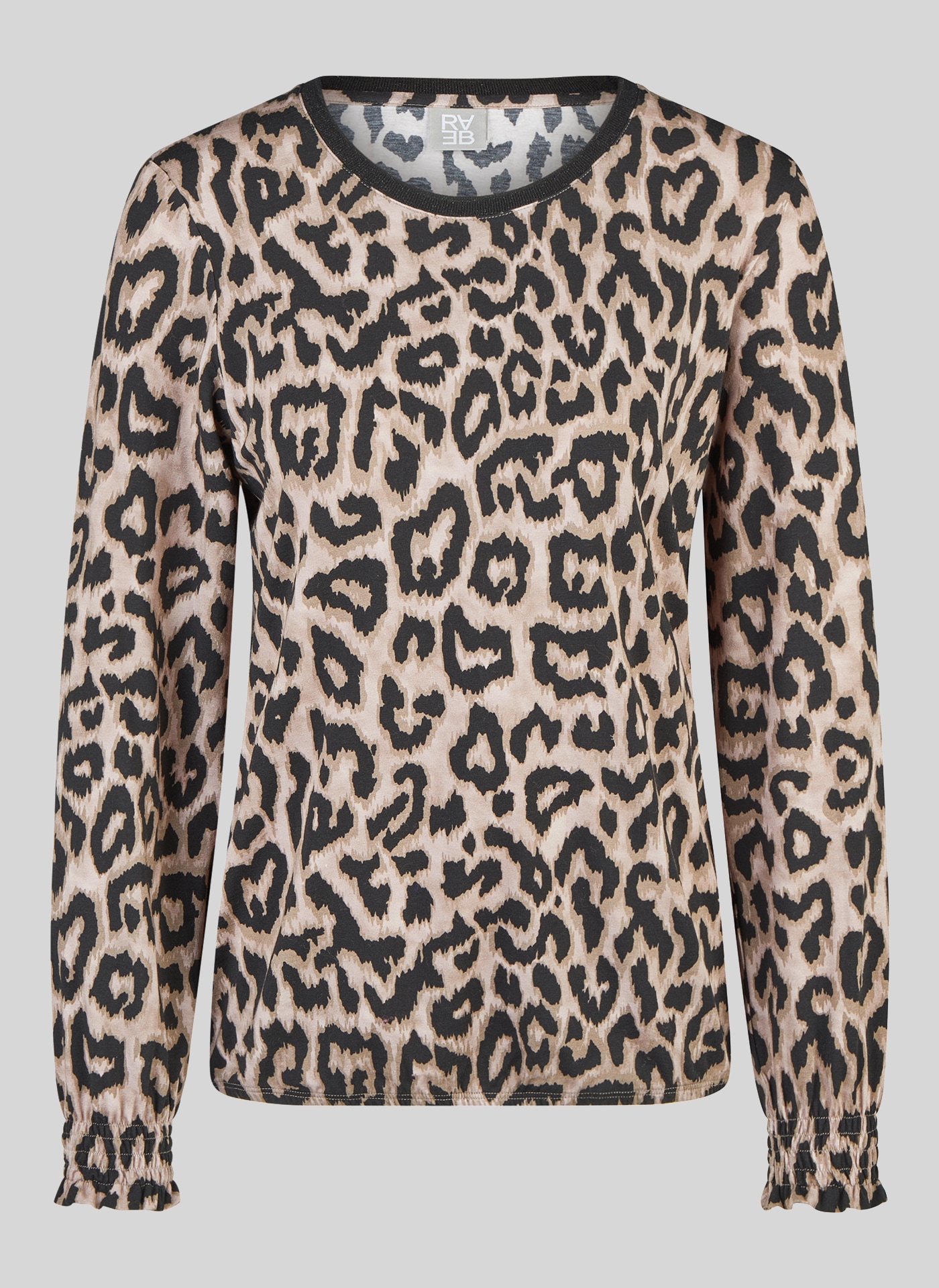 Rabe Langarmshirt mit Leo-Print