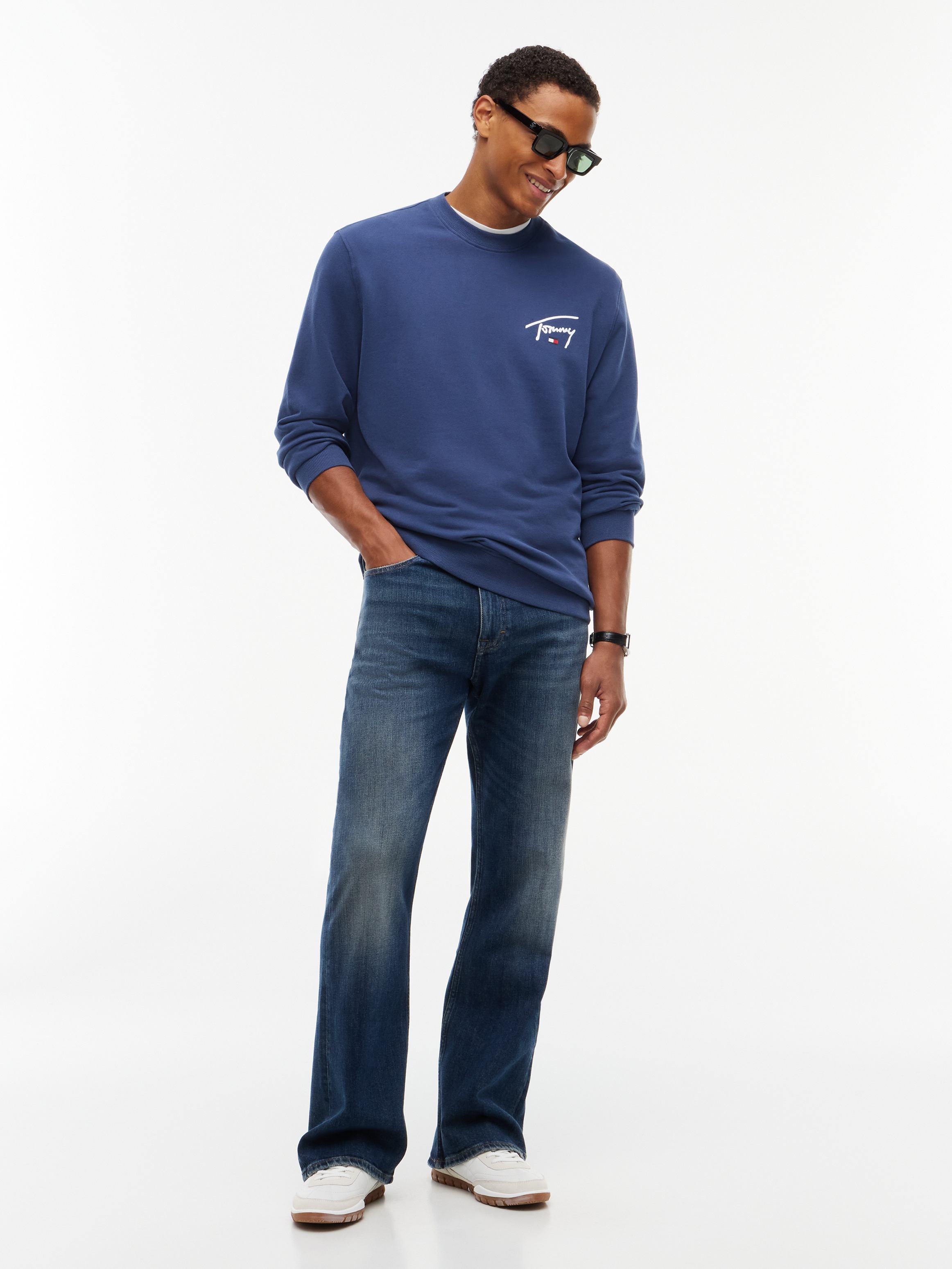 Tommy Jeans Sweatshirt »REGULAR ENTRY SIGNATURE«, Regular fit mit Rundhalsausschnitt
