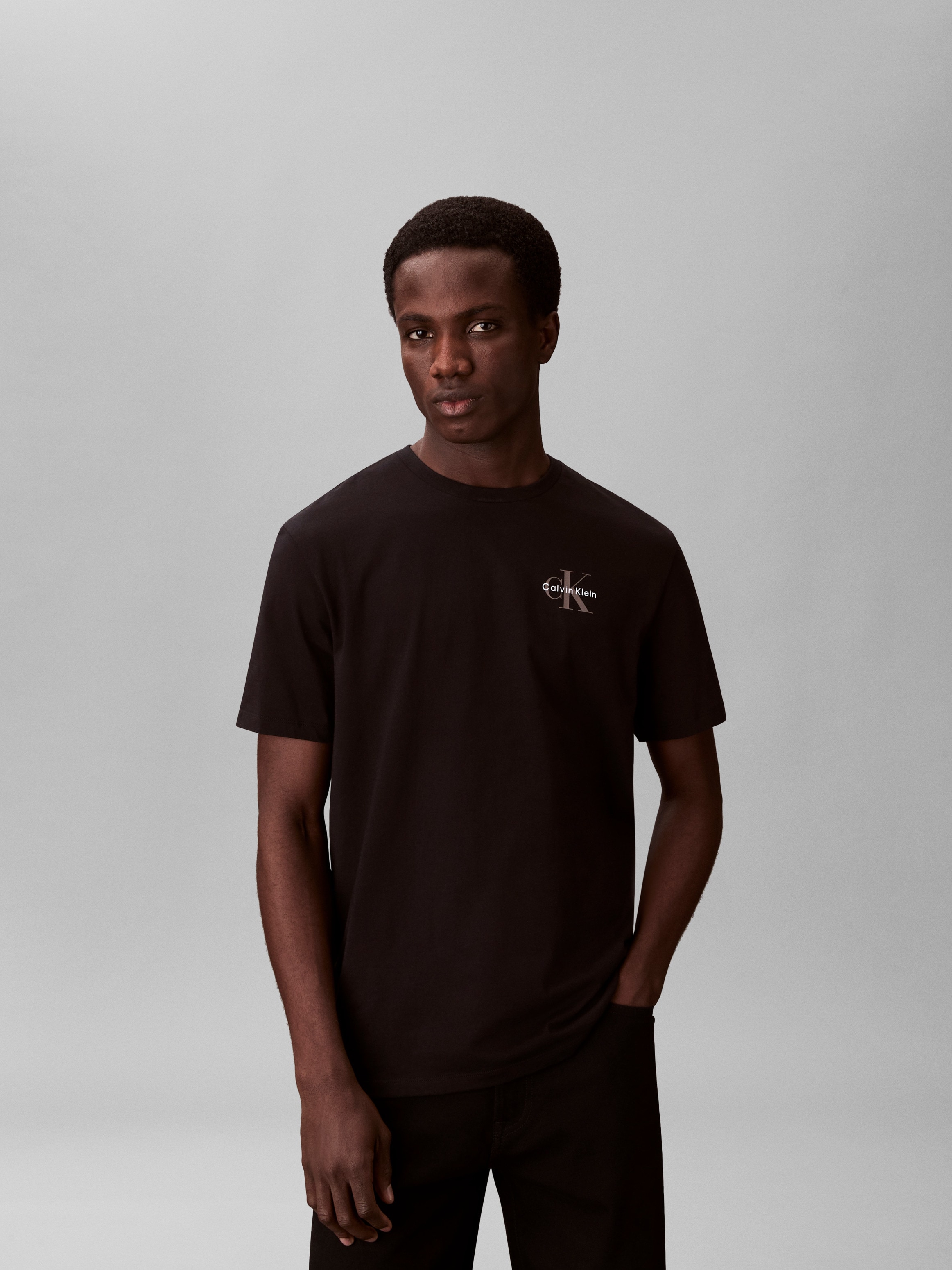 Calvin Klein Jeans T-Shirt »CLASSIC MICRO MONOLOGO 2PK« Set, 2 tlg. Regular fit mit Rundhalsausschnitt