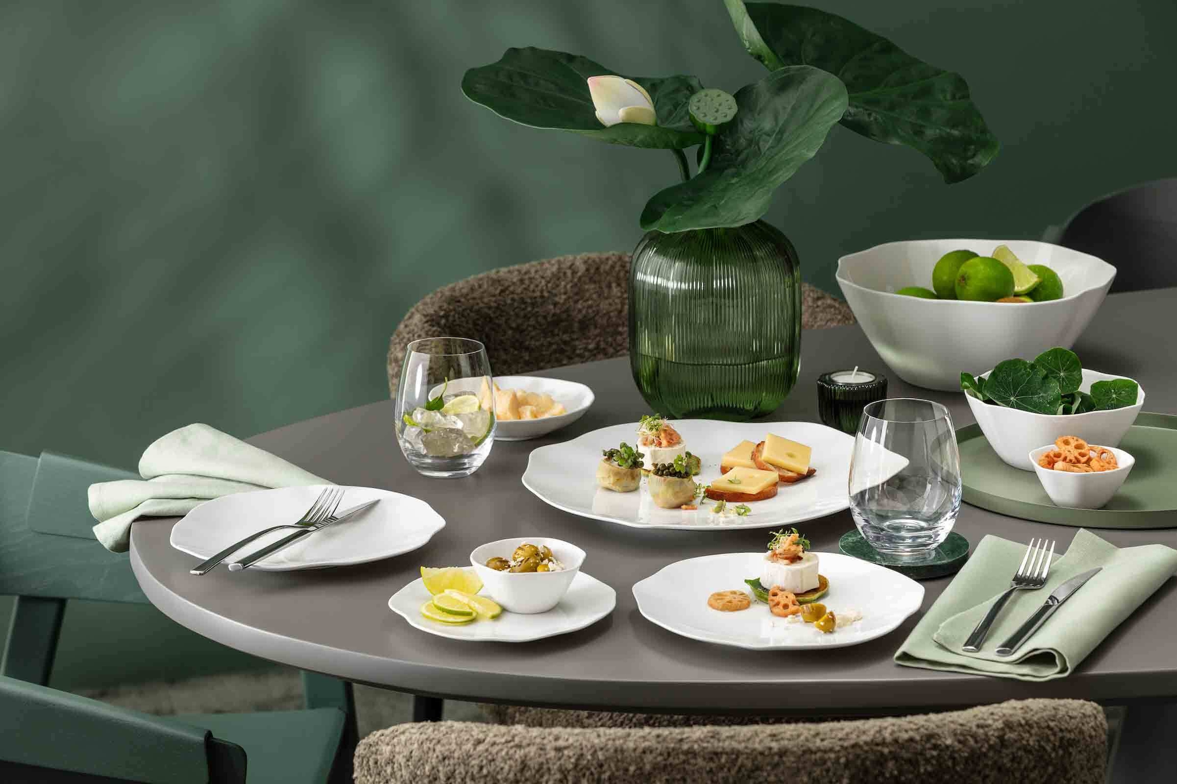 Villeroy & Boch Servierplatte »Gourmetteller Pura ø 32,1 cm weiß« Spülmaschinenfest, Mikrowellensicher