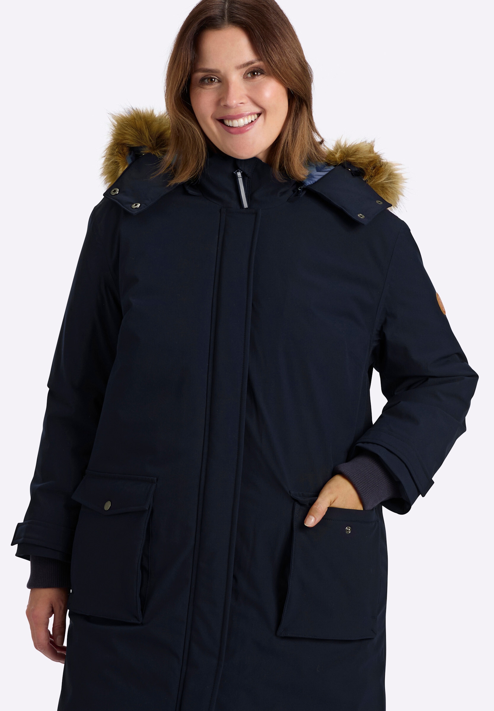 Sheego Parka »Mantel Mantel mit 3-in-1-Funktion« Abnehmbare Kapuze