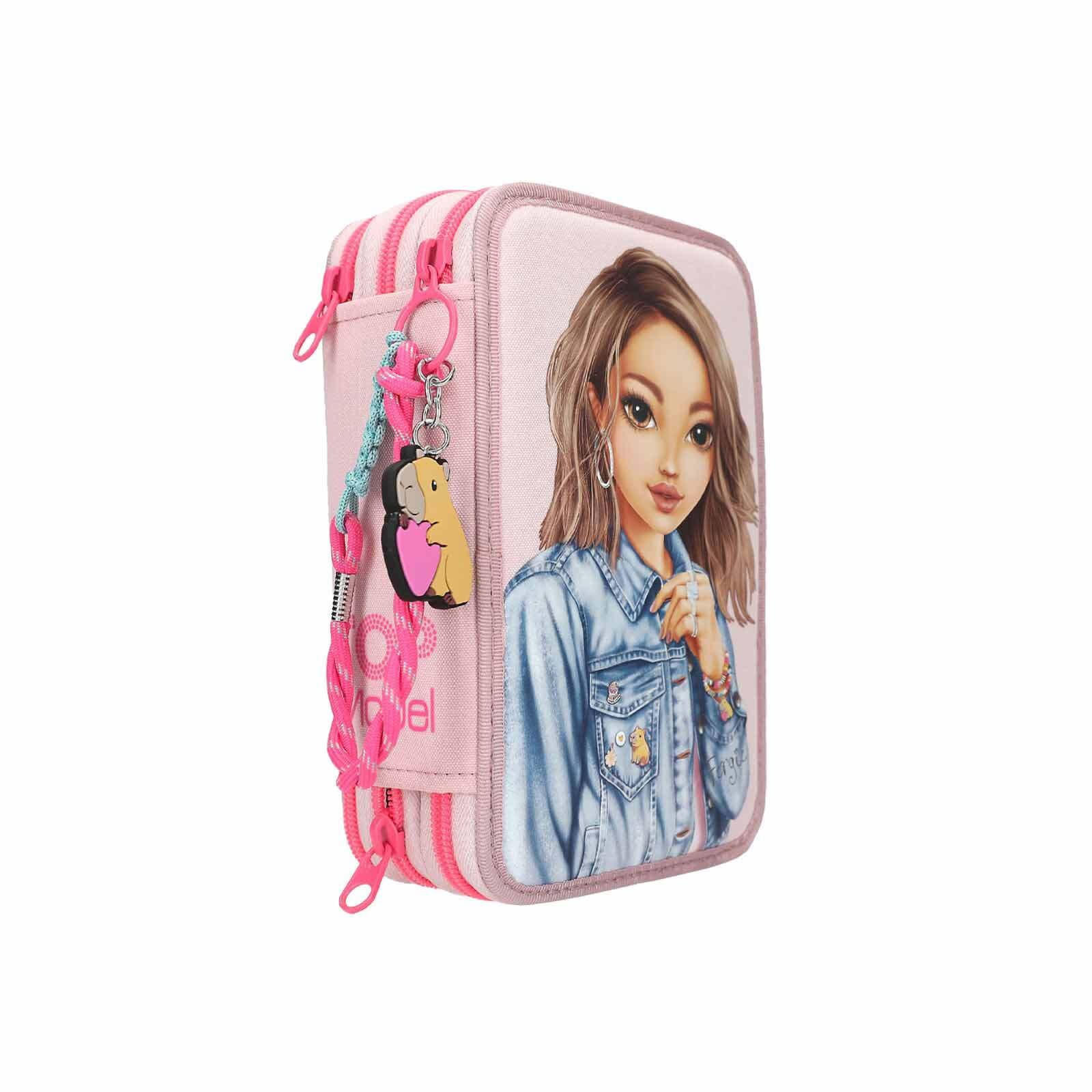 Depesche Buntstift »3-Fach Federtasche CAPYBARA TOPModel 7,5 x 13 x 20 cm rosé«