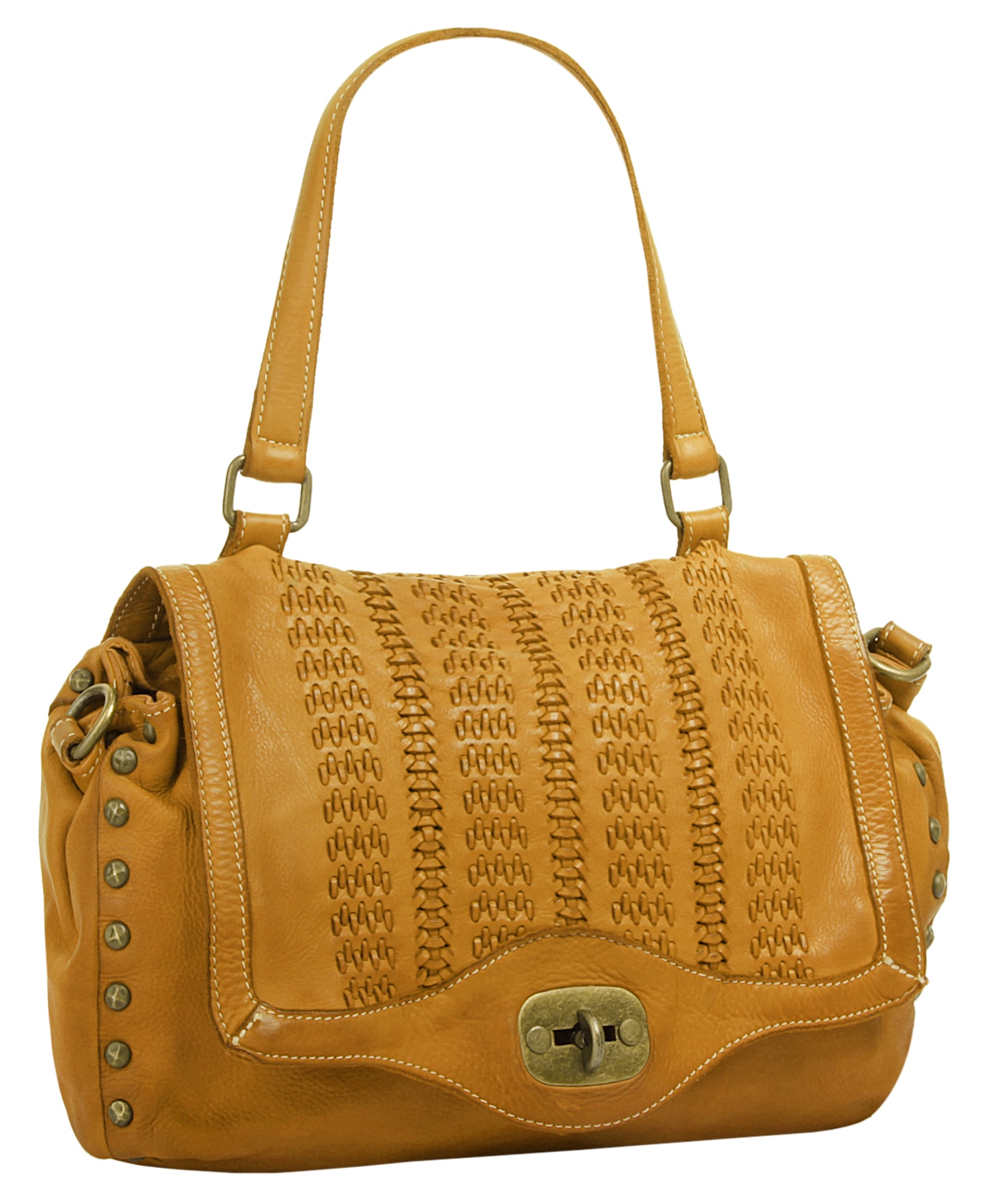 Samantha Look Henkeltasche echt Leder, Made in Italy