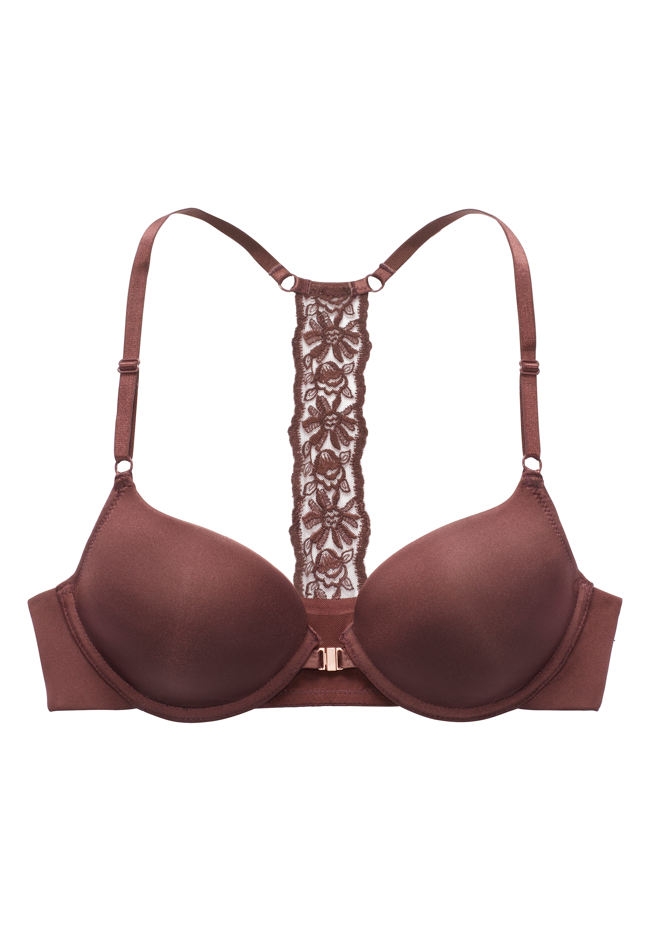 LASCANA Push-up-BH, mit Bügel und dekorativem Stickereiband im Rücken, sexy Dessous