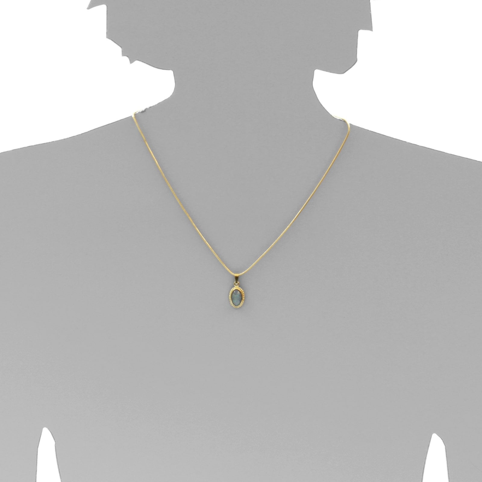 OSTSEE-SCHMUCK Kettenanhänger »- Julie - Gold 333/000 - Opal-Triplette«