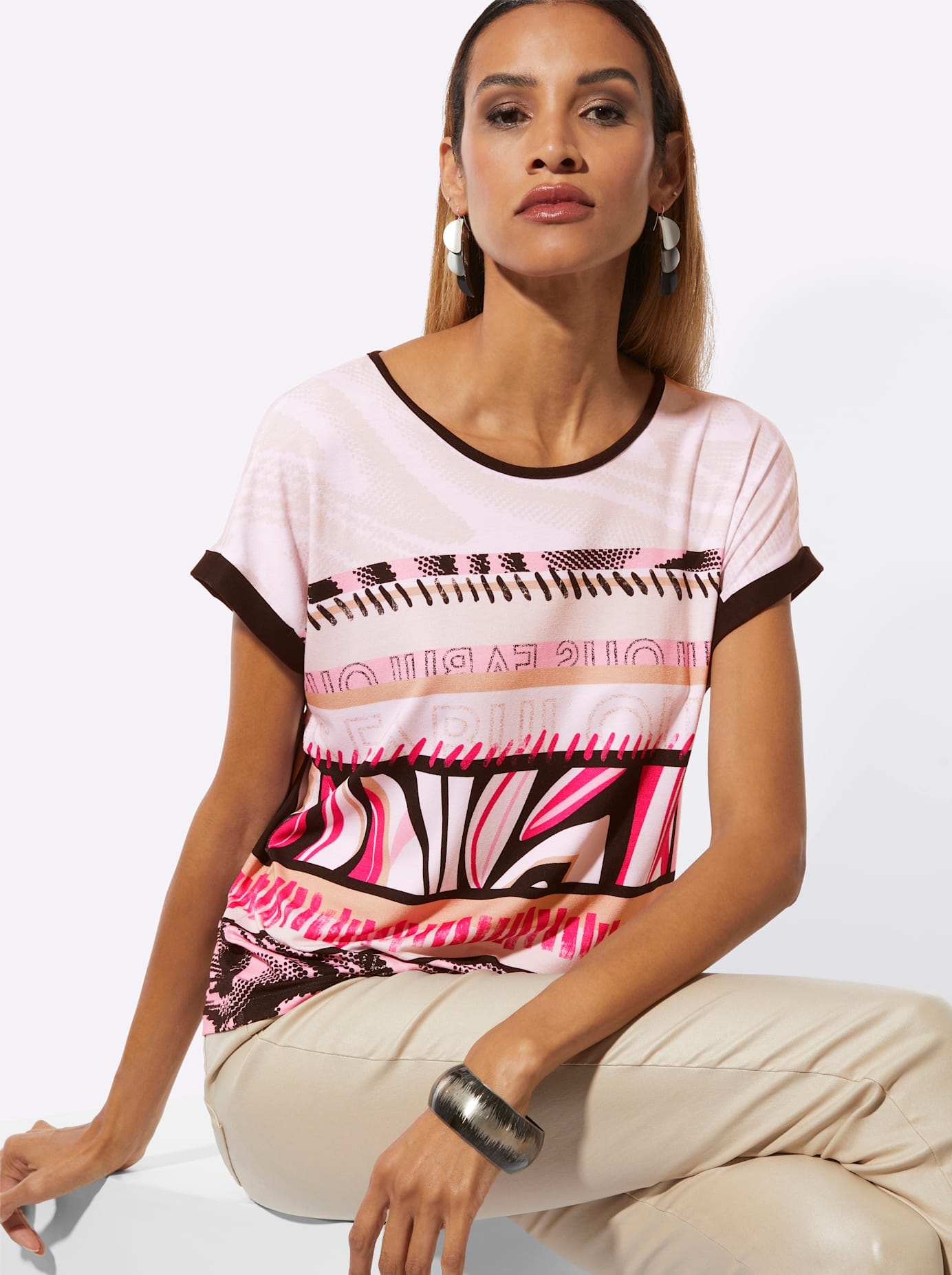 creation L Rundhalsshirt »Druck-Shirt« 1 tlg.