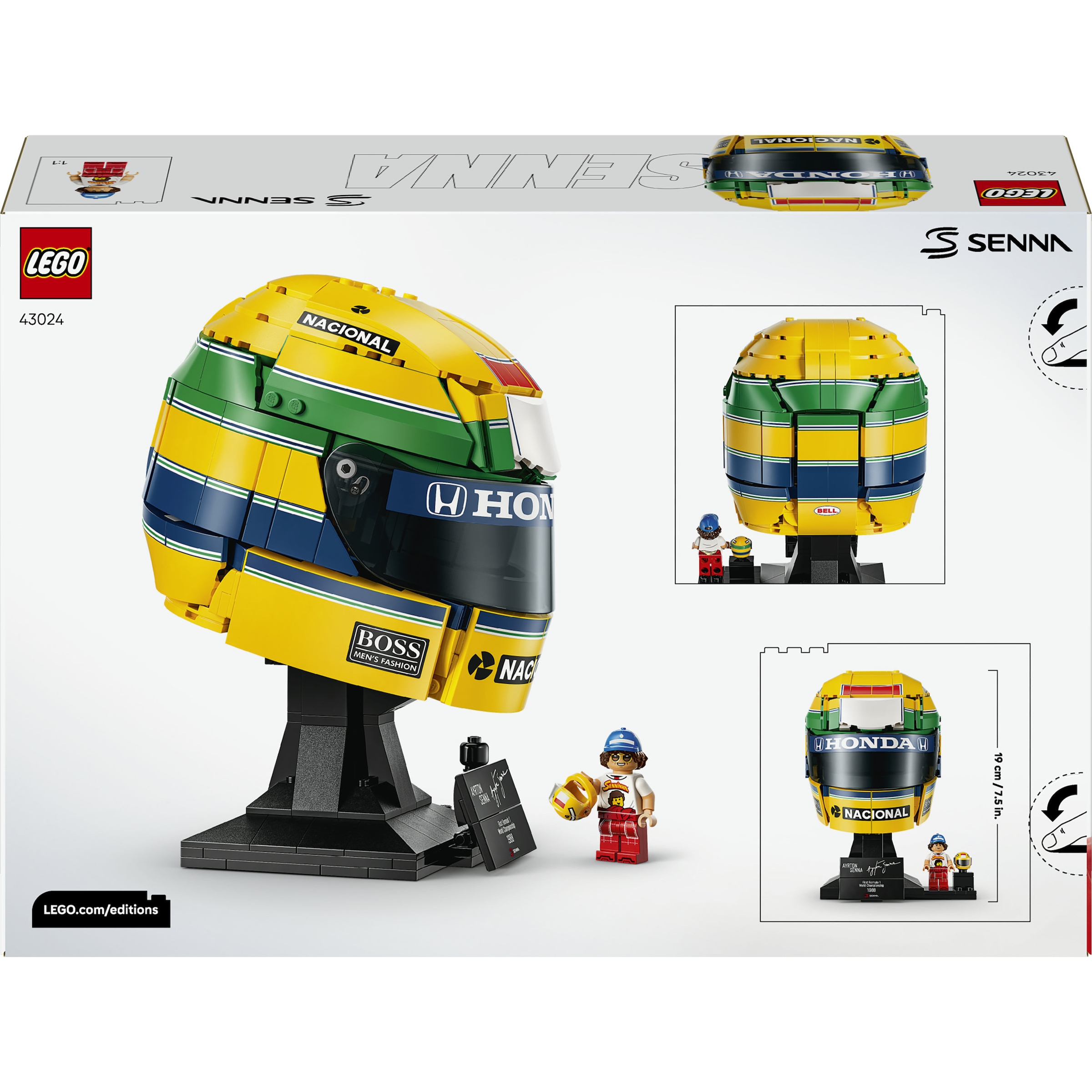 LEGO® Konstruktionsspielsteine »Ayrton Senna Helm (43024), LEGO Editions Formula 1« Made in Europe
