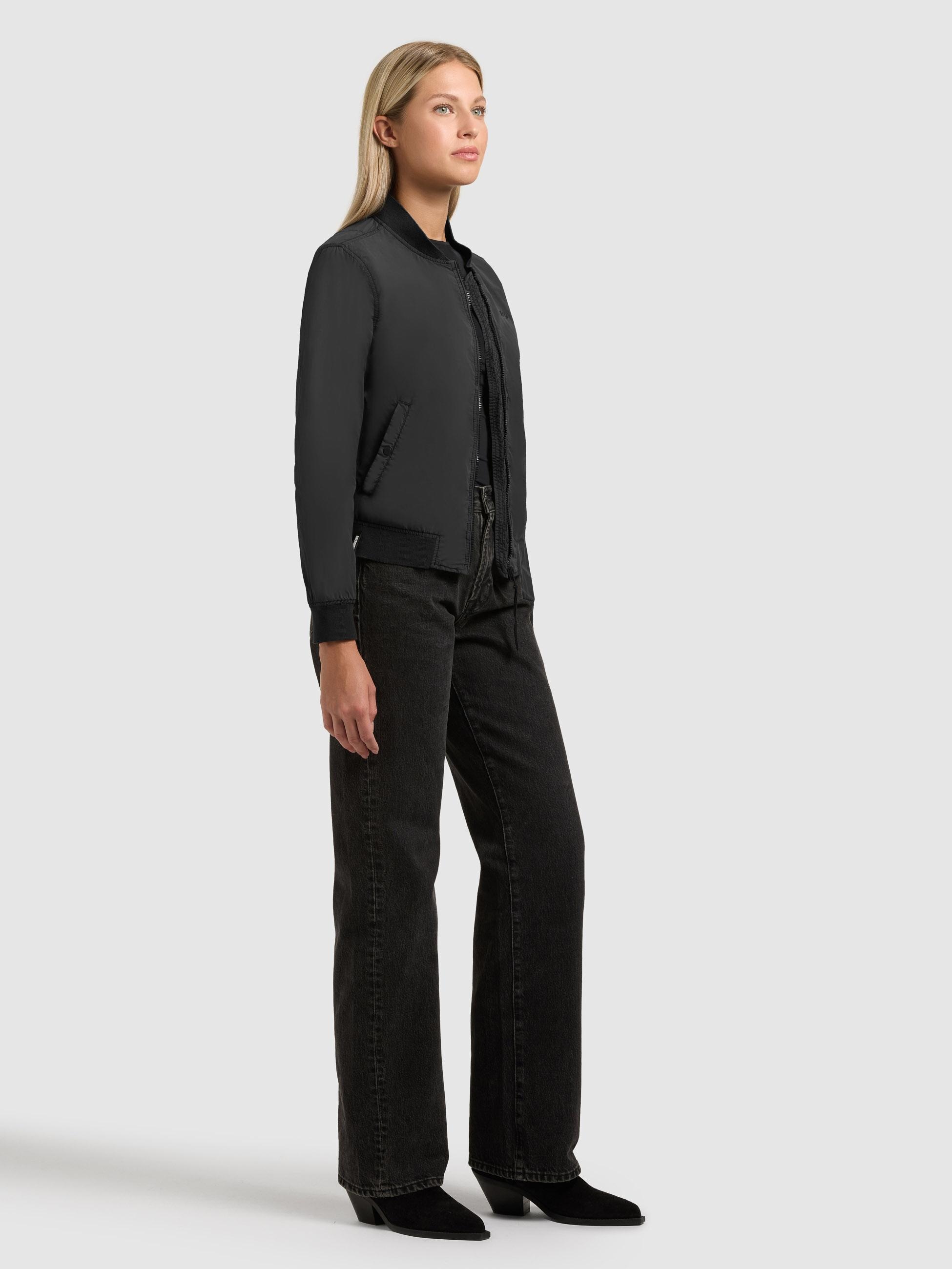 khujo Bomberjacke »Bomberjacke Denz« ohne Kapuze Matte Damen Übergangsjacke mit Bündchen