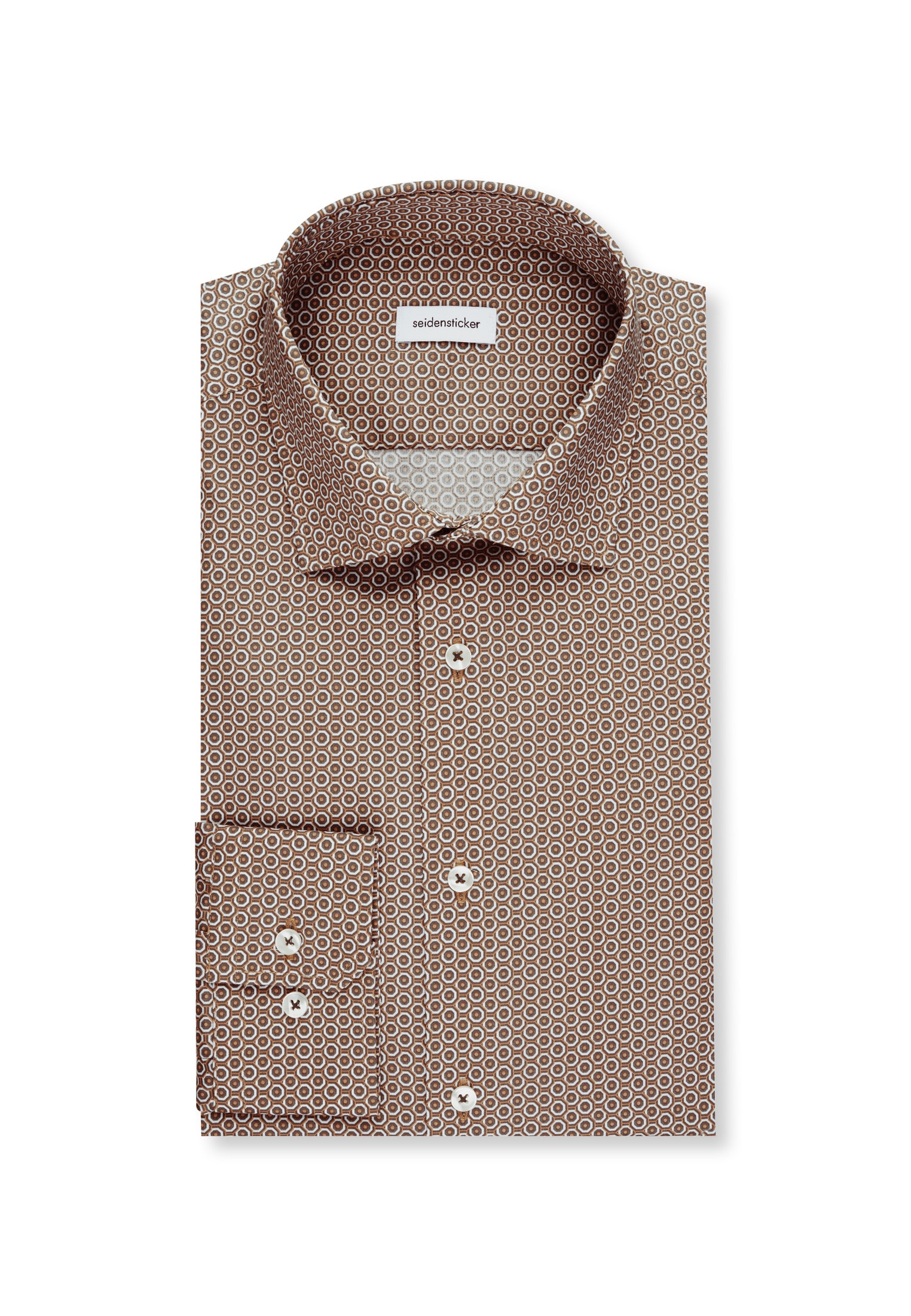 seidensticker Businesshemd »Slim« Slim Langarm Kentkragen Druck
