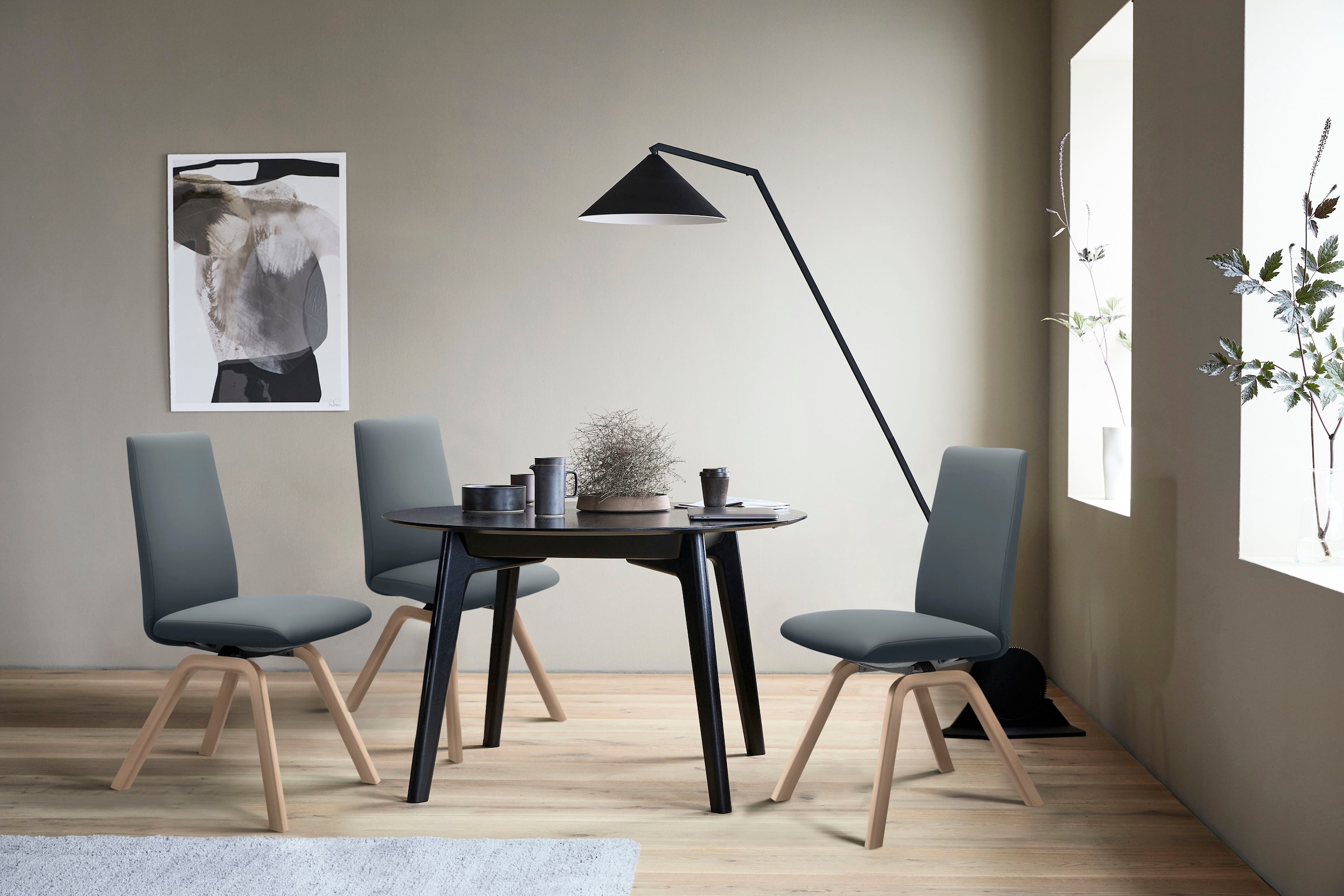 Stressless® Polsterstuhl »Laurel« () Low Back, Größe M, mit schräggestellten Beinen in Eiche natur