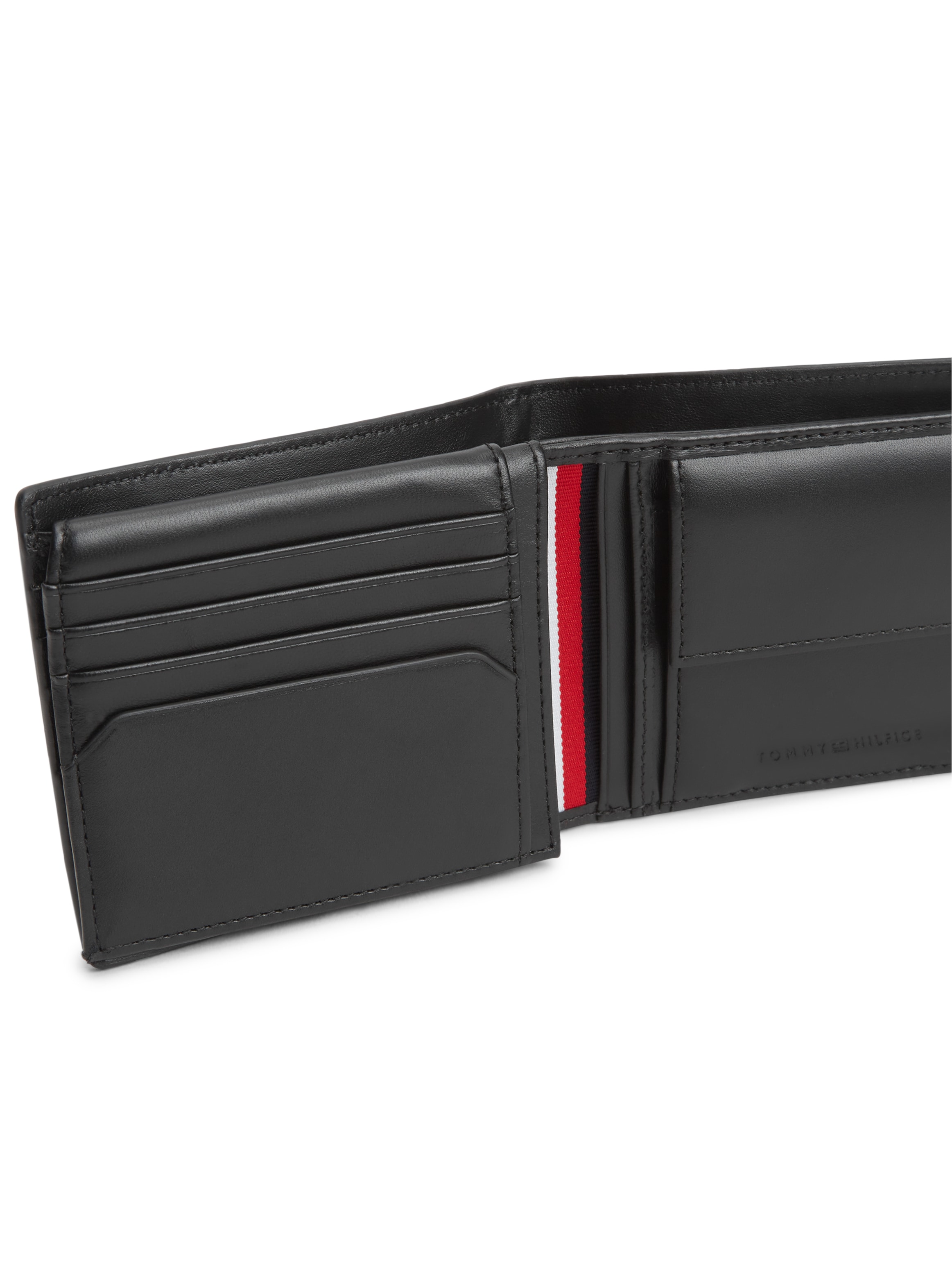 Tommy Hilfiger Geldbörse »TH CENTRAL CC FLAP AND COIN« Unisex Portmonnaie, Geldbeutel mit Kontraststreifen innen
