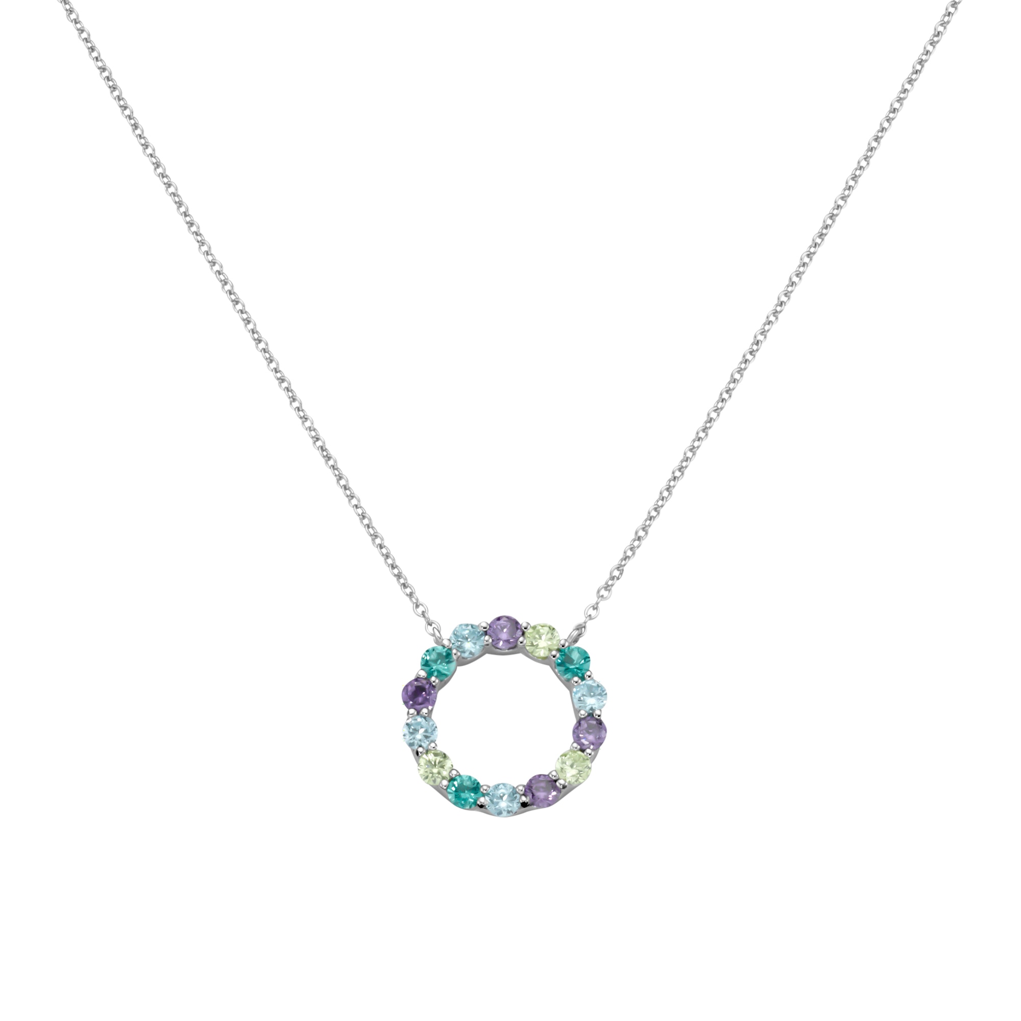 GIORGIO MARTELLO MILANO Collier »Collier mit Zirkonia und Kristallsteinen, Silber 925«