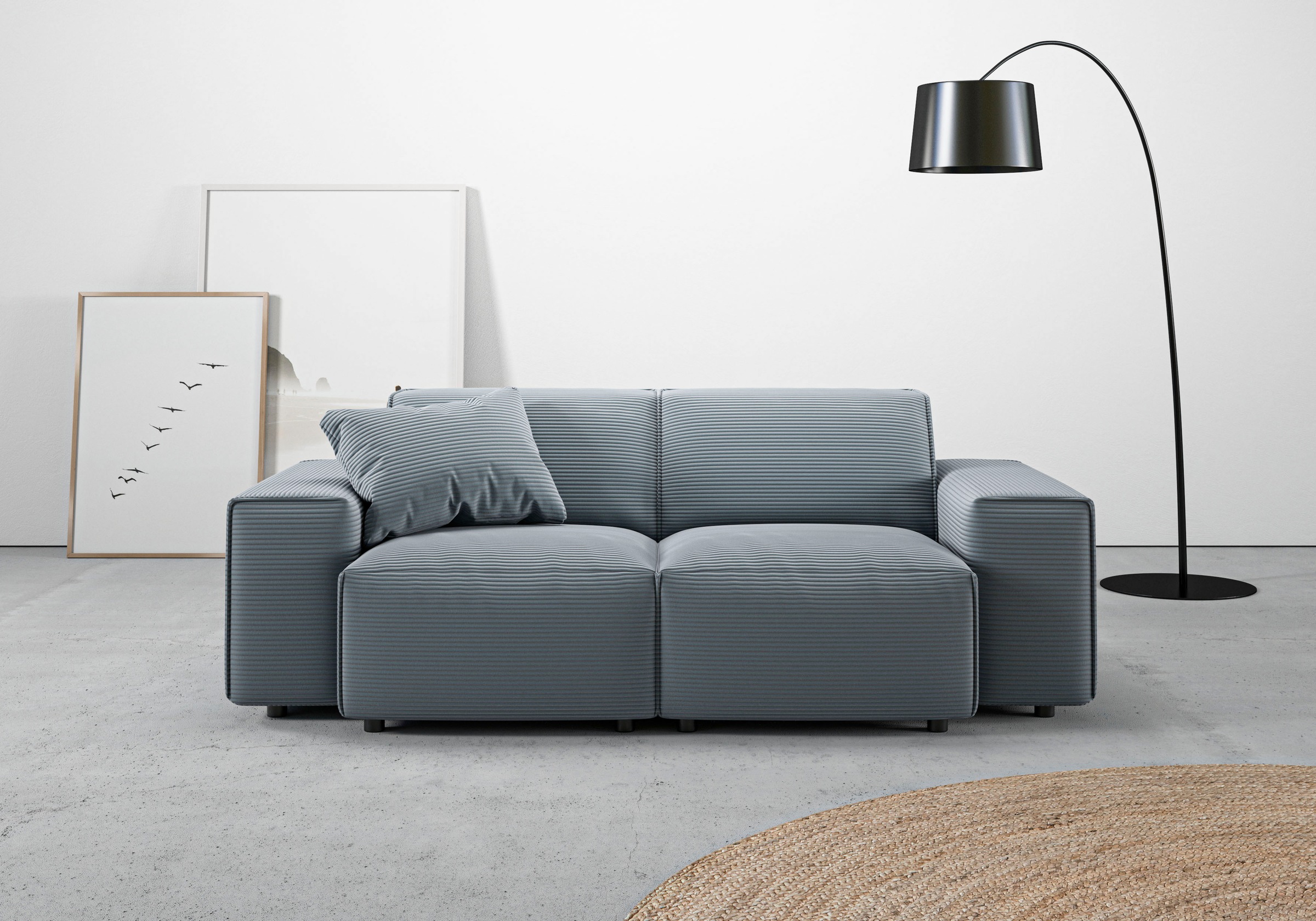 Home affaire 2-Sitzer »Glimminge auch in Breitcord + Feincord + Easy care-Bezug« besondere Kedernähte, , Zierkissen