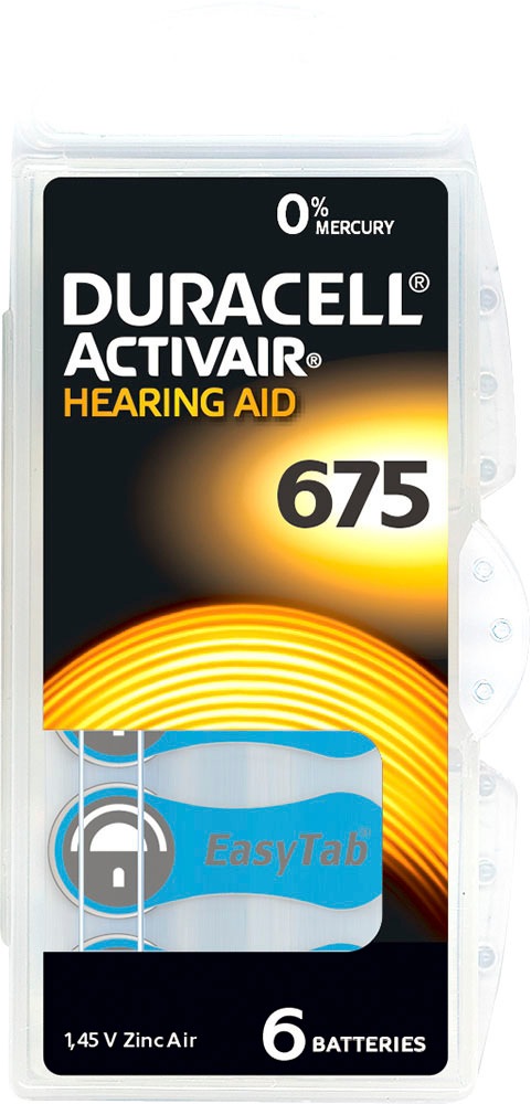 Duracell Batterie »ActivAir«, PR44, (Packung, 6 St.)