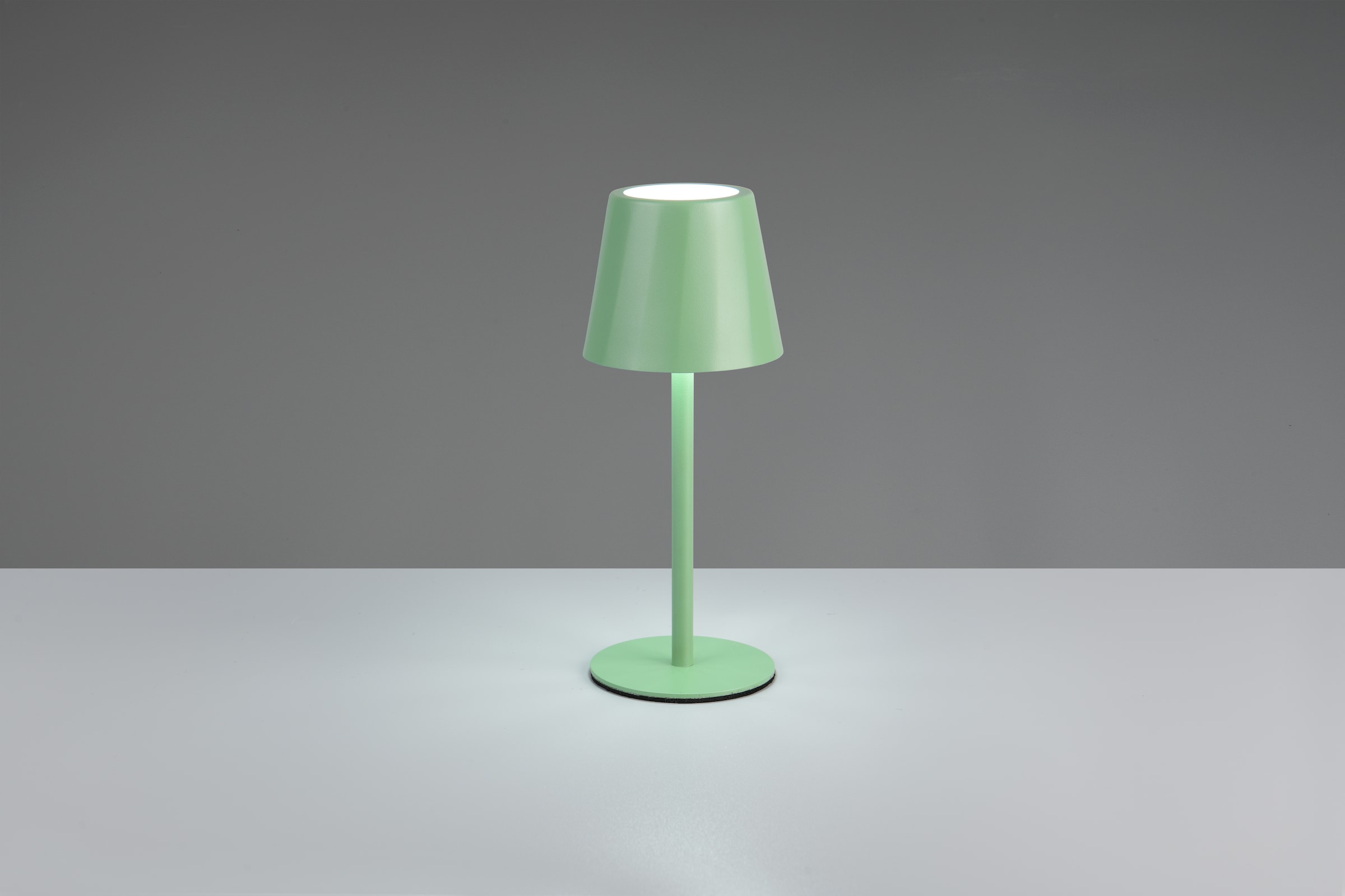 REALITY Leuchten LED Tischleuchte »DIAZ, Outdoor Akku Tischlampe Höhe 21 cm Ø 8,5 cm, IP44, Touchdimmer« LED-Board 1 Stk. Farbwechsler | warmweiß - kaltweiß CCT Lichtfarbe einstellbar 2700-6500K, 160 Lumen, 1,6W, USB Anschluss