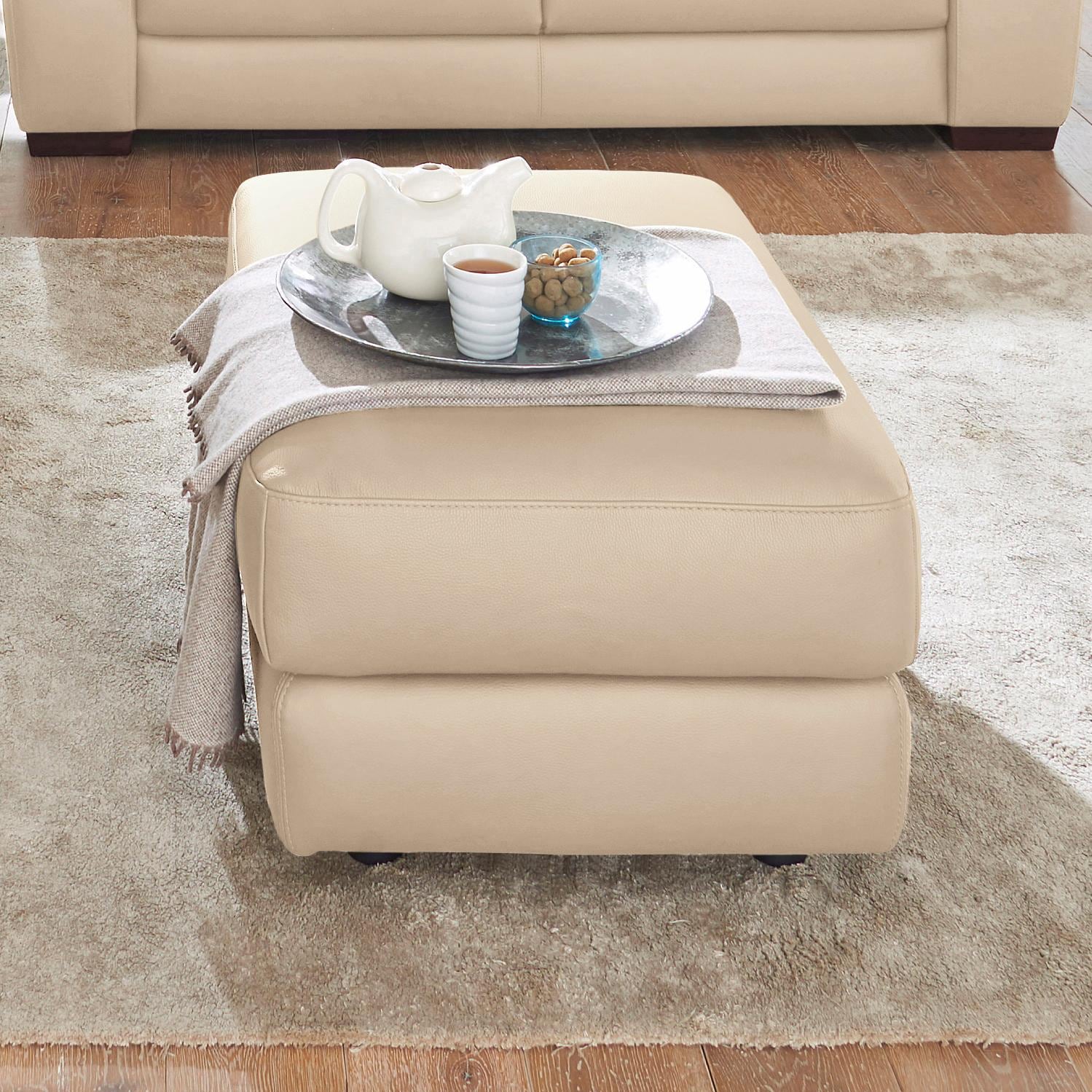 CALIA ITALIA Hocker »Gaia, hochwertiger, edler Lederhocker mit erstklassigem Sitzkomfort«