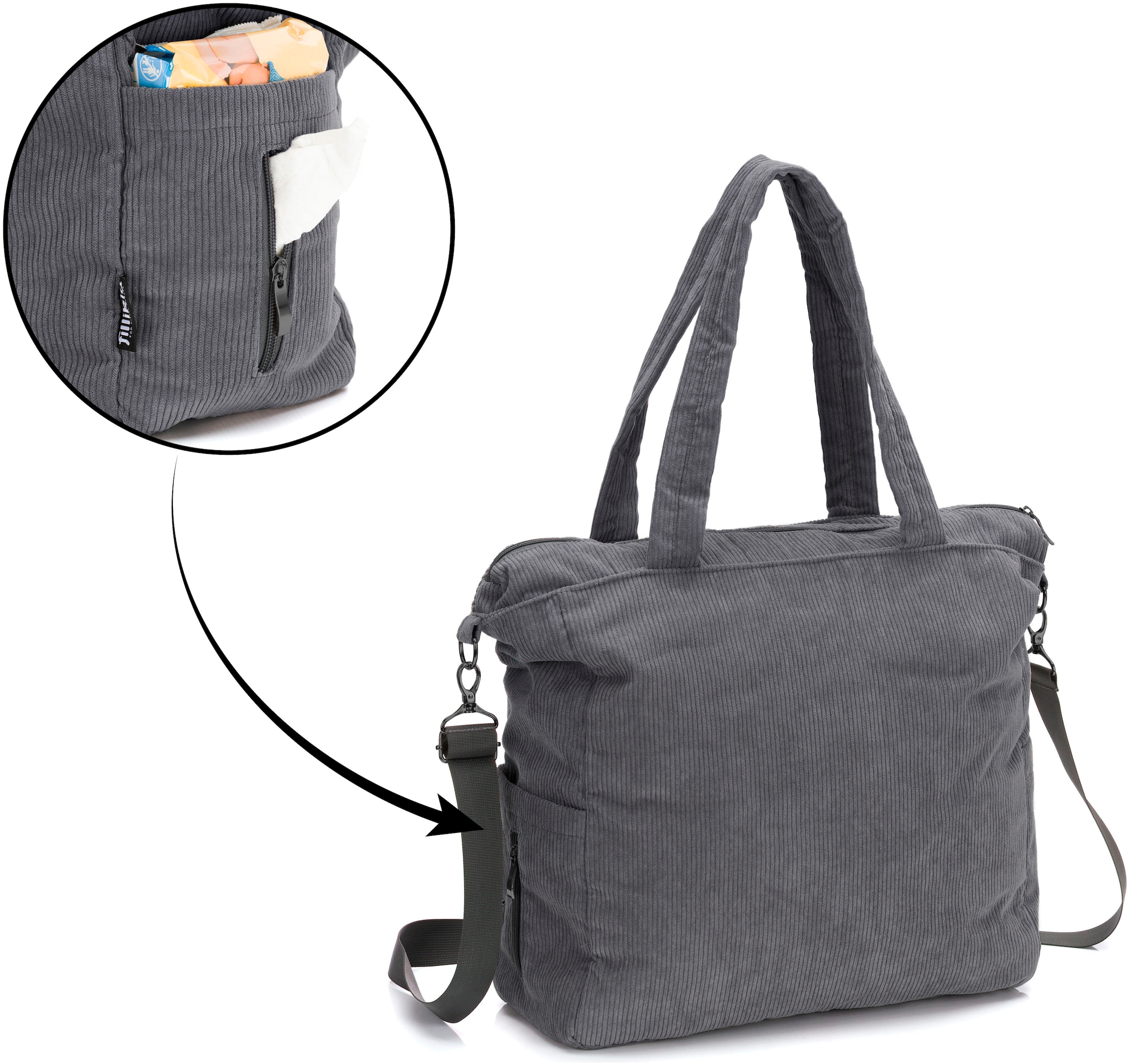 Fillikid Wickeltasche »Cord«, inklusive Thermotasche