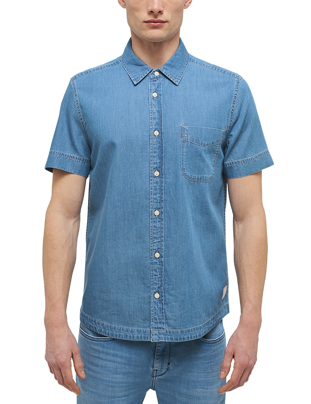MUSTANG Kurzarmhemd »Chris Denim Washed«