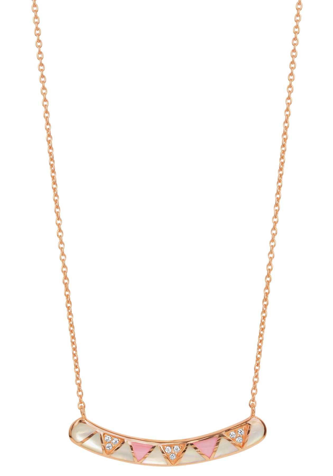 Firetti Kette mit Anhänger »Schmuck Geschenk Silber 925 Halsschmuck Halskette Ankerkette«, mit Zirkonia (synth.) - mit Perlmutt