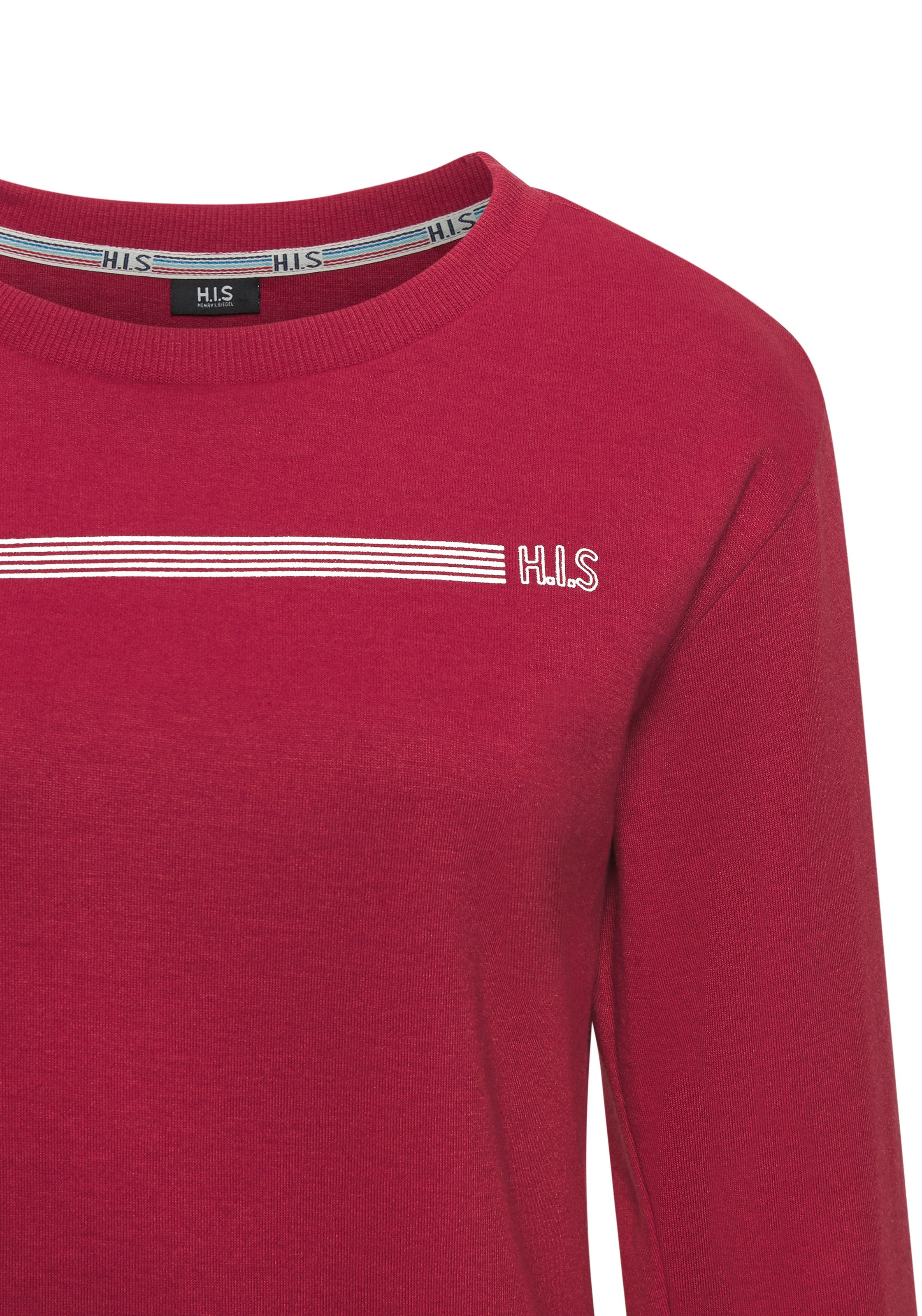 H.I.S Sweatshirt, Basic mit Logodruck, Loungewear