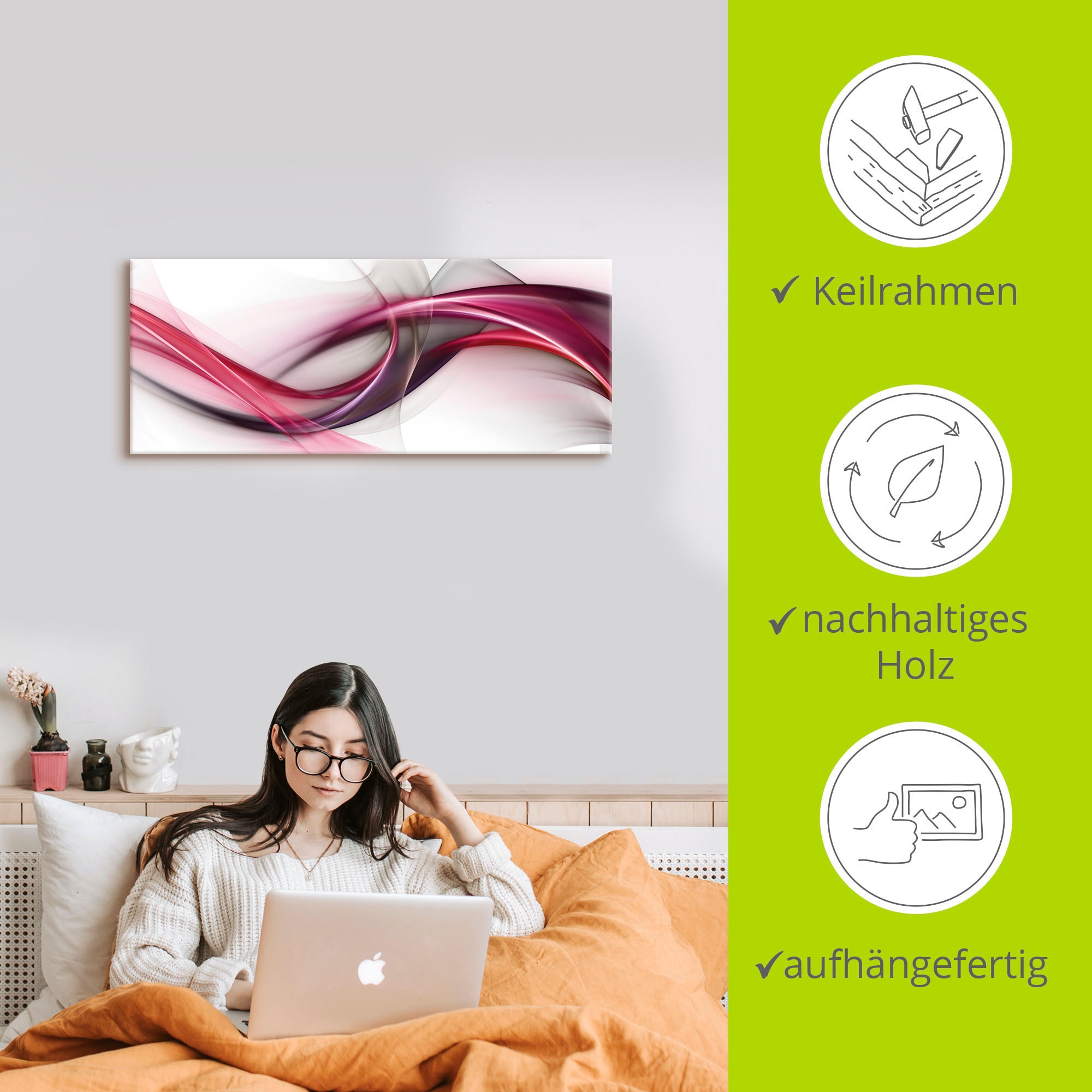 Artland Wandbild »Ideen« Muster 1 Stk. tlg. als Alubild, Leinwandbild in verschied. Größen