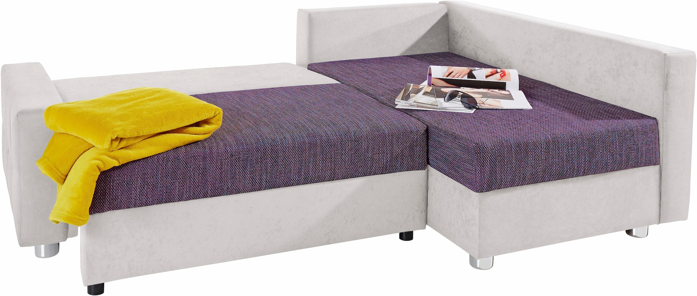 COLLECTION AB Ecksofa Parma, mit Bettfunktion, inkl. Zier- und Rückenkissen