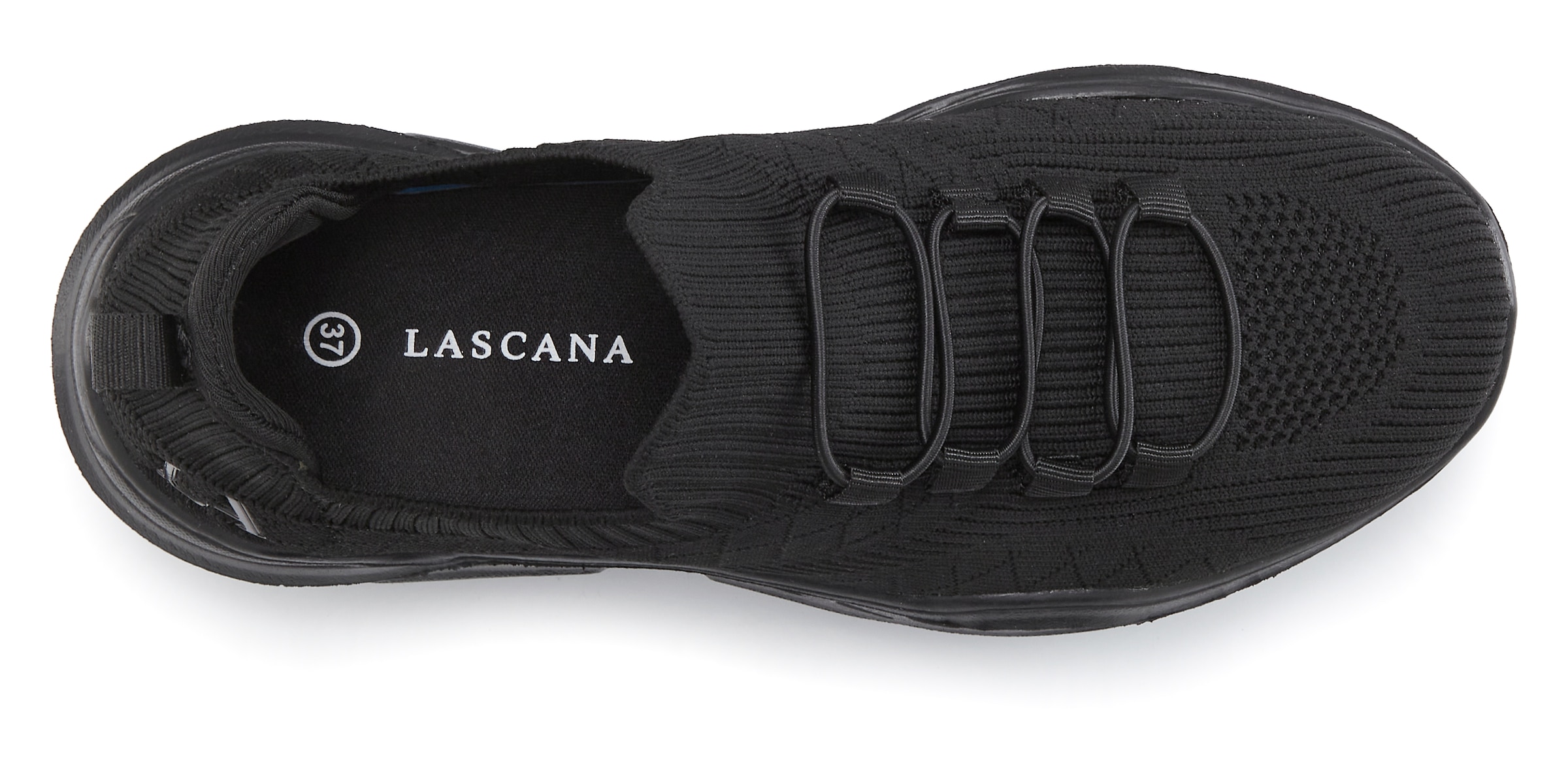 LASCANA ACTIVE Sneaker »Halbschuh, Freizeitschuh, ultraleicht und bequem,«, zum Reinschlüpfen und elastischen Schnürbändern VEGAN