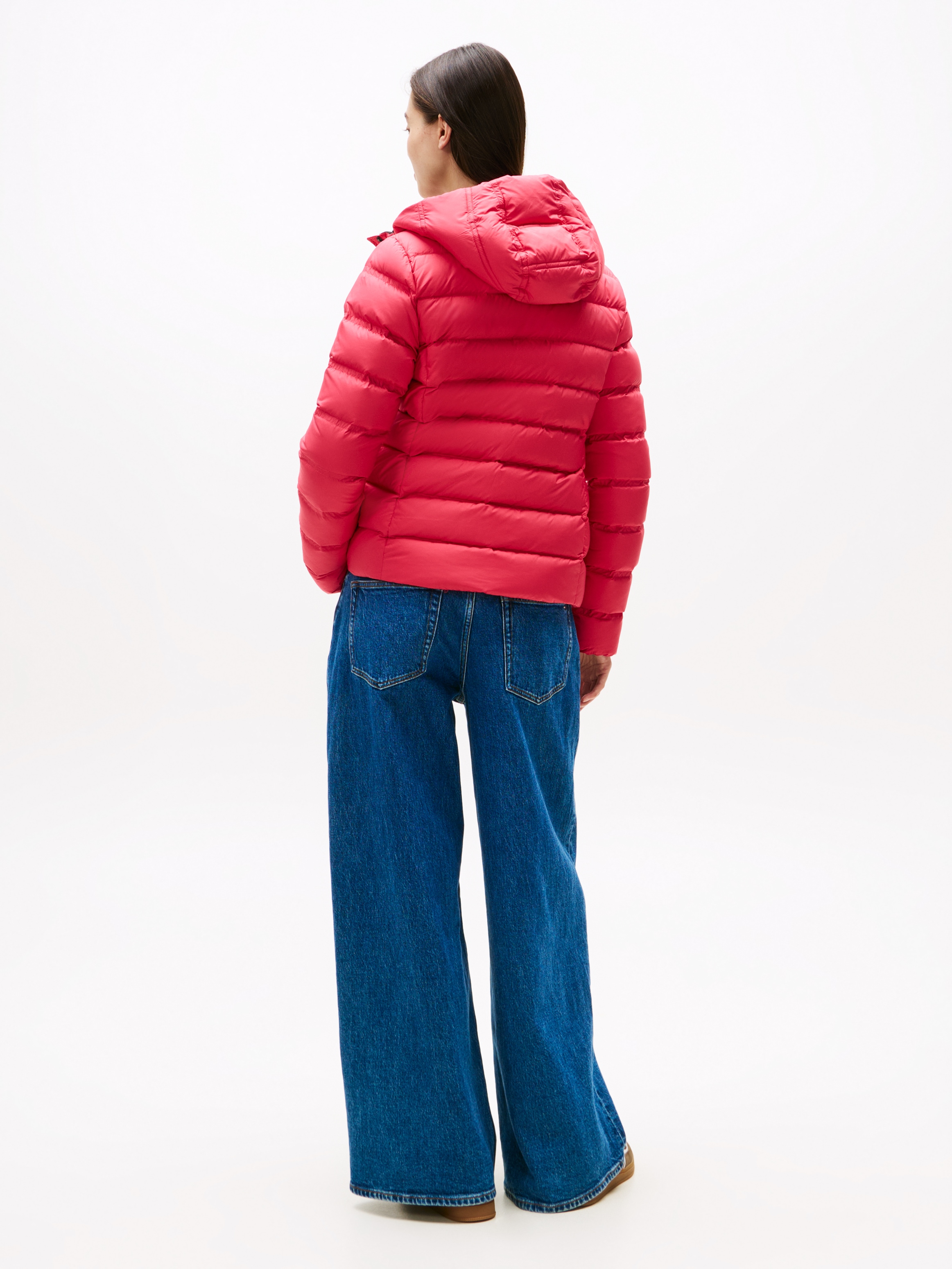 Tommy Jeans Steppjacke »TJW SLIM HOOD PRNT DOWN JCKT EXT«, mit Kapuze