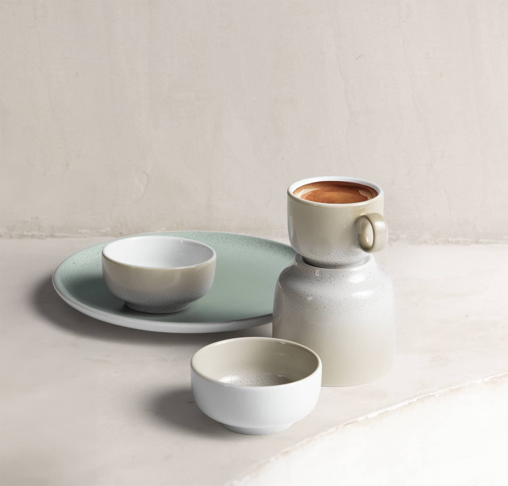 Seltmann Weiden Espressotasse »Espressotassen mit Untertassen Sento Home 80 ml 6er Set weiß« Spülmaschinengeeignet, Mikrowellengeeignet, Ofenfest, Salamandergeeignet, Kühlschrankgeeignet, Gefrierschrankgeeignet