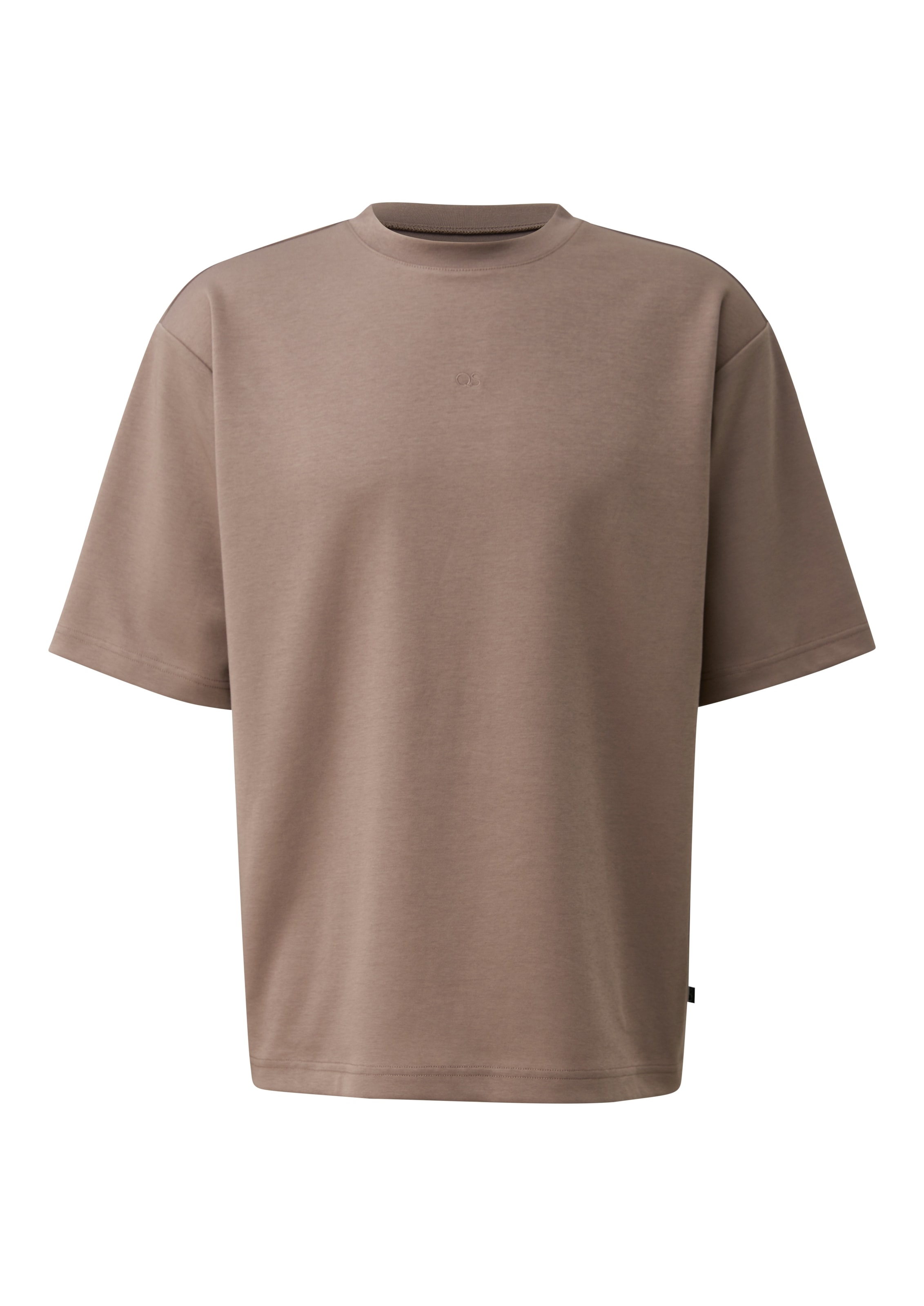 QS Kurzarmshirt mit kleiner Logo-Stickerei