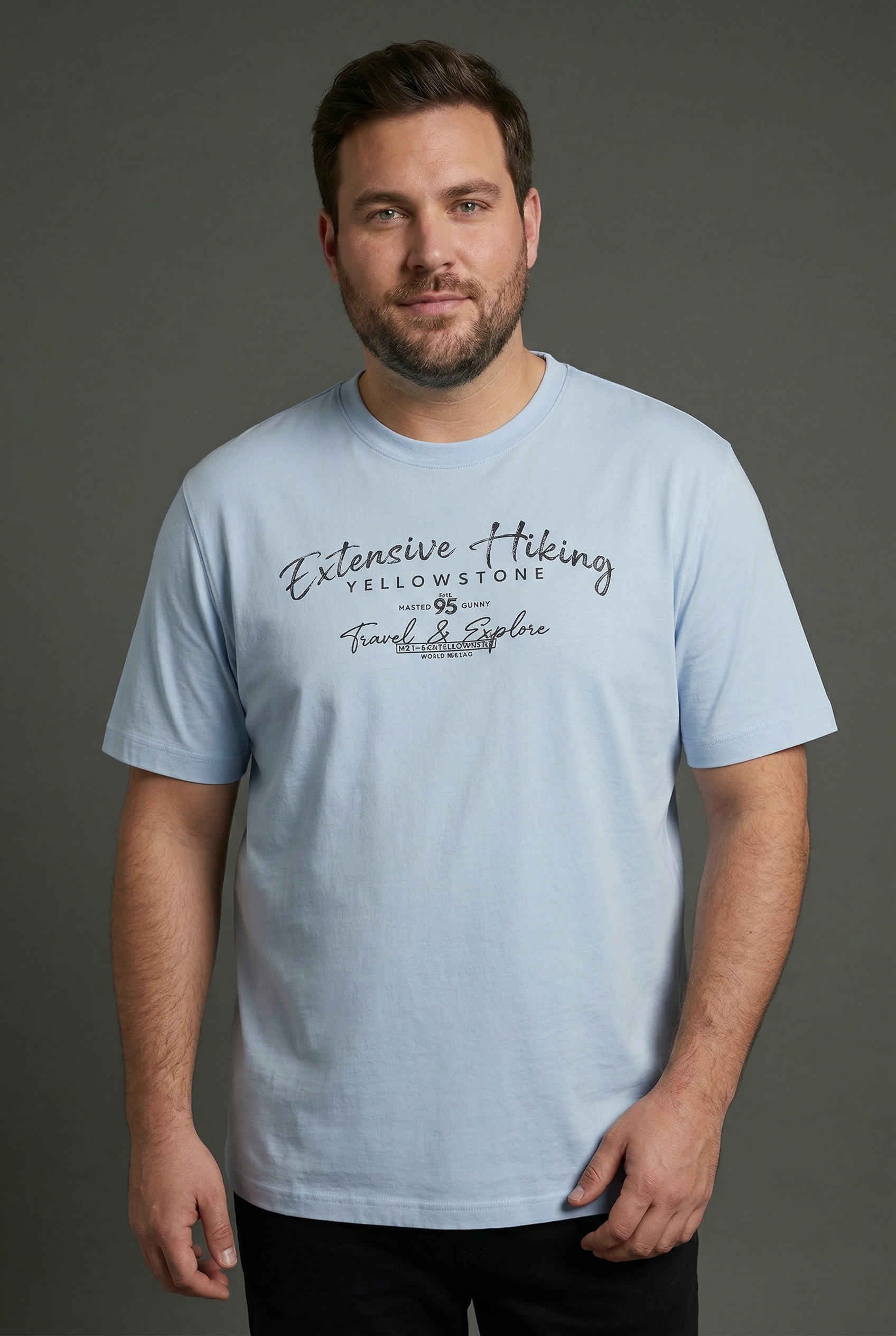 Man's World Plus Rundhalsshirt »auch in Grosse Größen bis Gr. 7XL Ärmel-Fit« 2er- Pack,  Regular Fit, Kurzarm, mit Rundhalsausschnitt, bedruckt